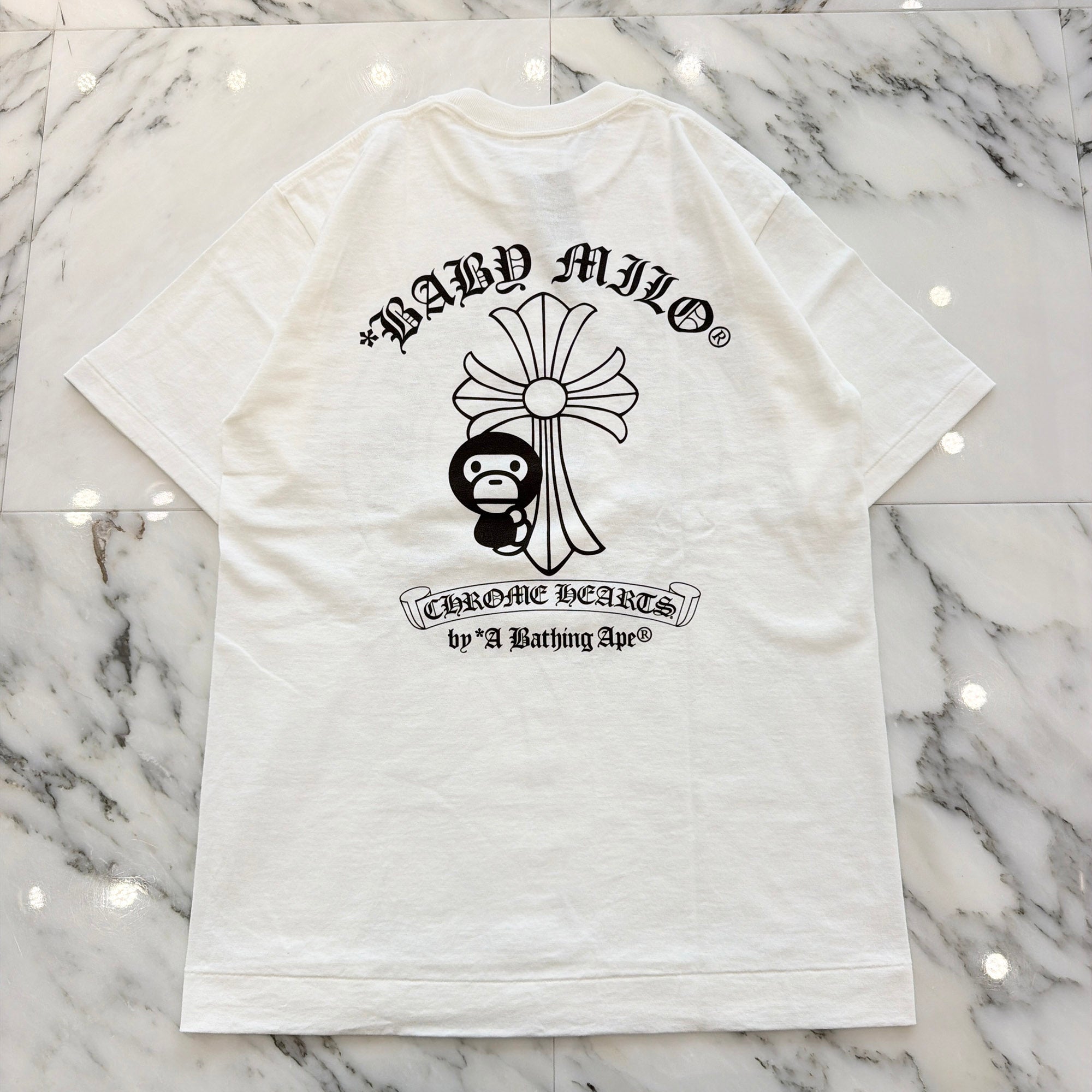 CHROME HEARTS × A BATHING APE Baby Milo Horseshoe Tee Size S クロムハーツ × アベイシングエイプ ベイビーマイロ ホースシュー Tシャツ サイズS