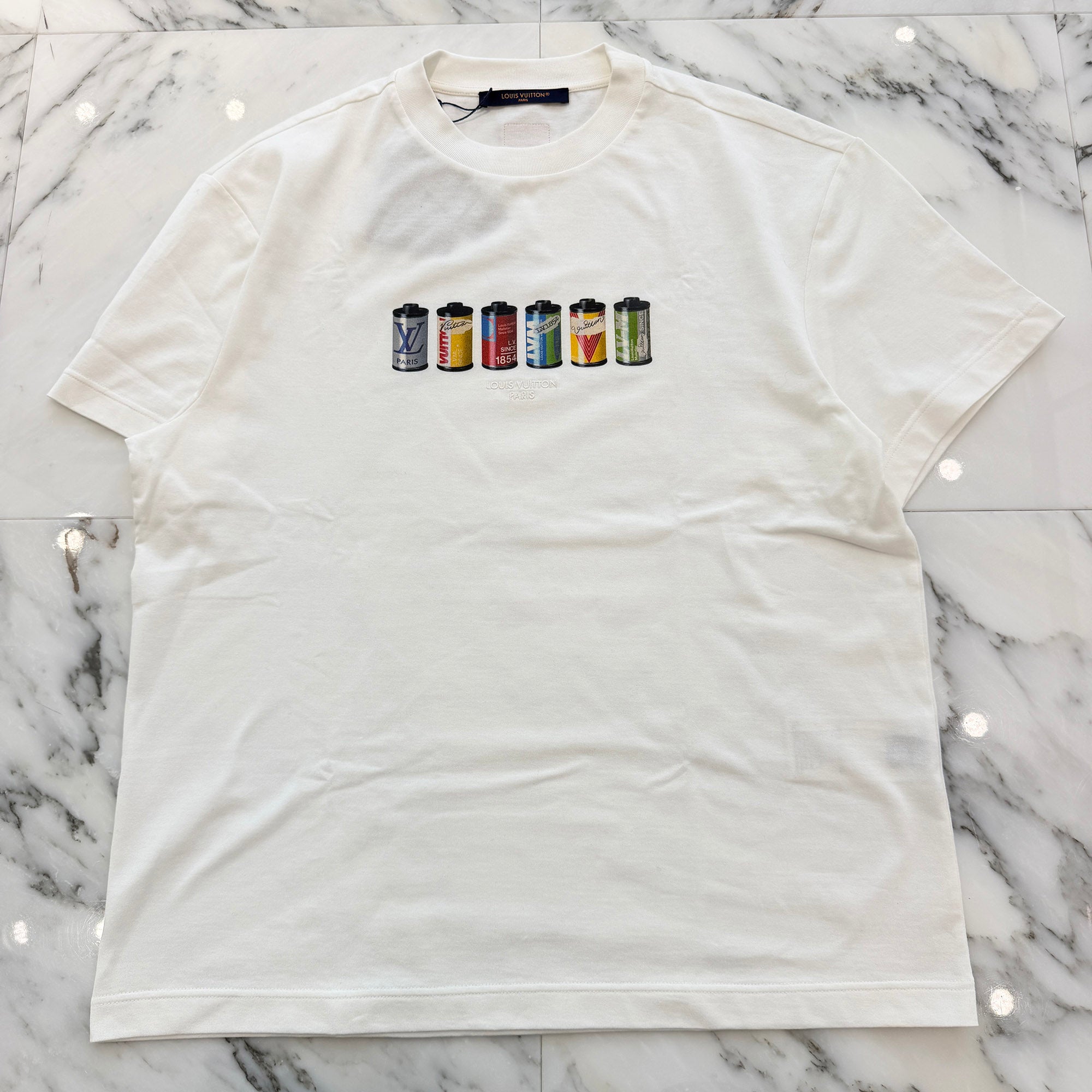 LOUIS VUITTON 2019SS Film Case Print Tee 1AKM2I Size S ルイヴィトン フィルムケース プリント Tシャツ サイズS