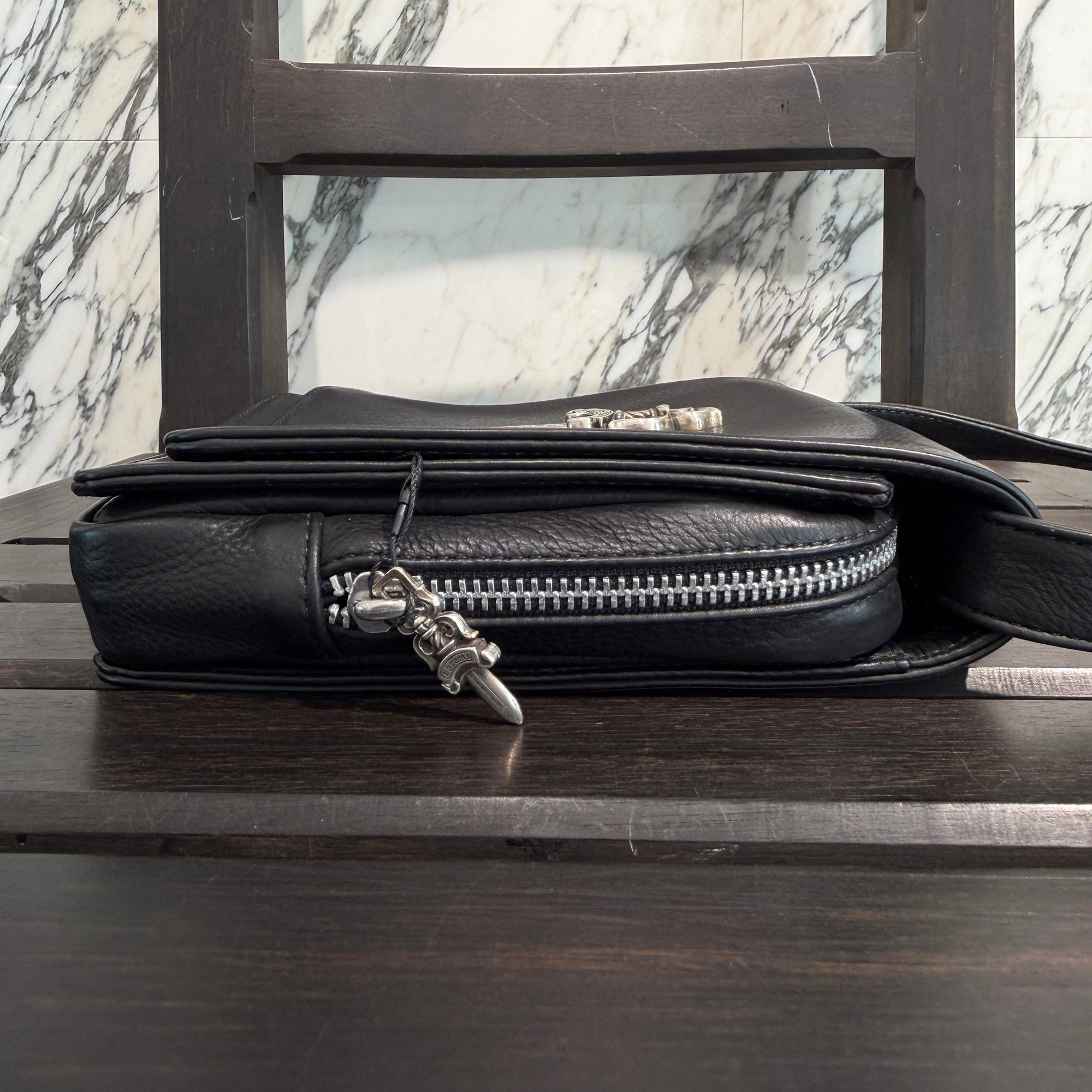 CHROME HEARTS MILO Large Dagger Leather Shoulder Bag クロムハーツ マイロ ラージダガー レザーショルダーバッグ