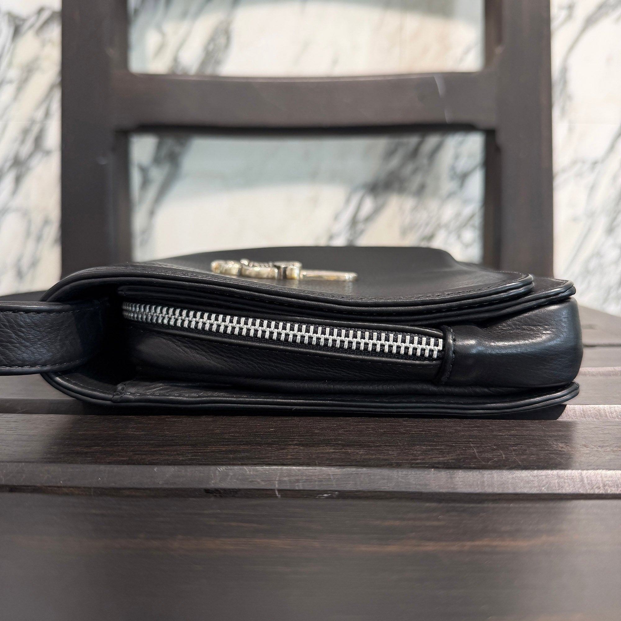 CHROME HEARTS MILO Large Dagger Leather Shoulder Bag クロムハーツ マイロ ラージダガー レザーショルダーバッグ