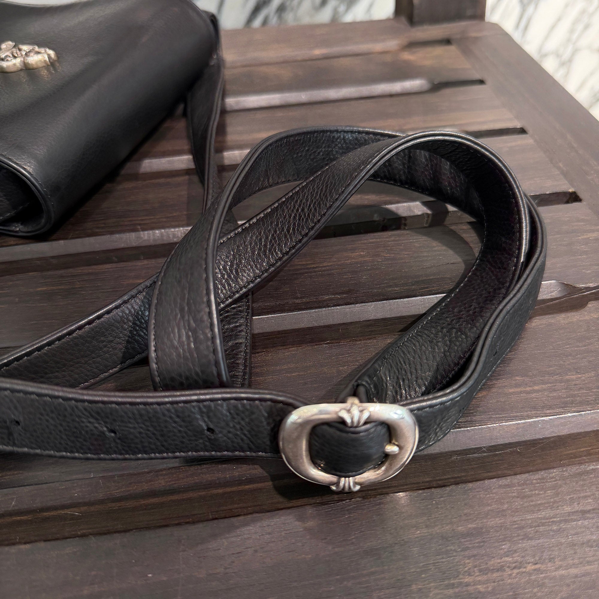 CHROME HEARTS MILO Large Dagger Leather Shoulder Bag クロムハーツ マイロ ラージダガー レザーショルダーバッグ