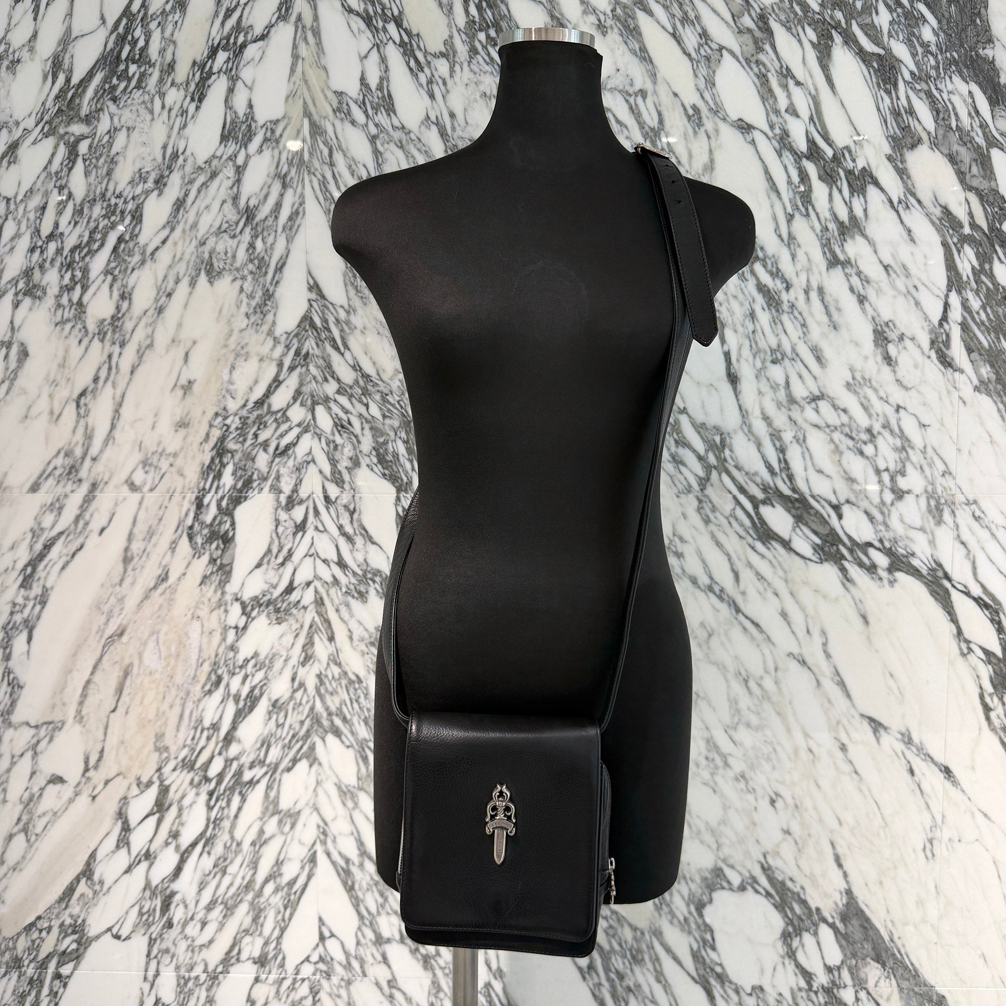 CHROME HEARTS MILO Large Dagger Leather Shoulder Bag クロムハーツ マイロ ラージダガー レザーショルダーバッグ