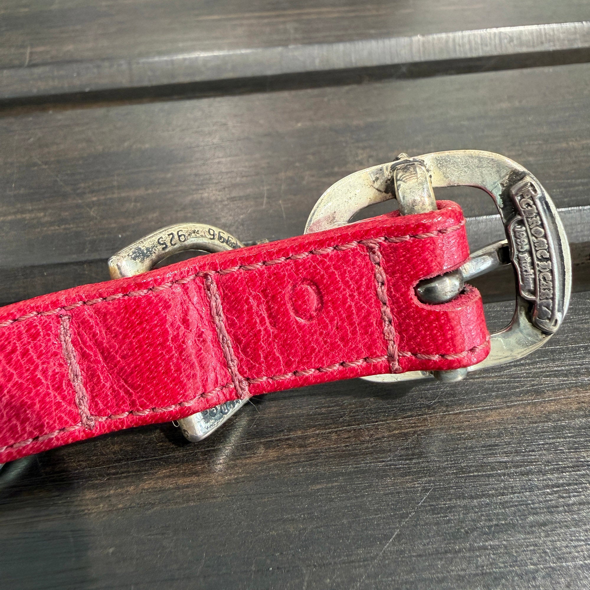 CHROME HEARTS Anchor Charm Gunslinger Buckle Dog Collar クロムハーツ アンカーチャーム ガンスリンガー バックル ドッグカラー