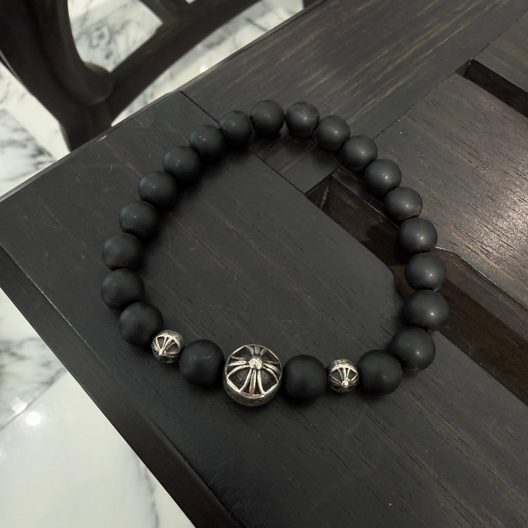 CHROME HEARTS CH Logo Ball Beads Bracelet Size 10mm クロムハーツ CHロゴボール ビーズブレスレット サイズ10mm