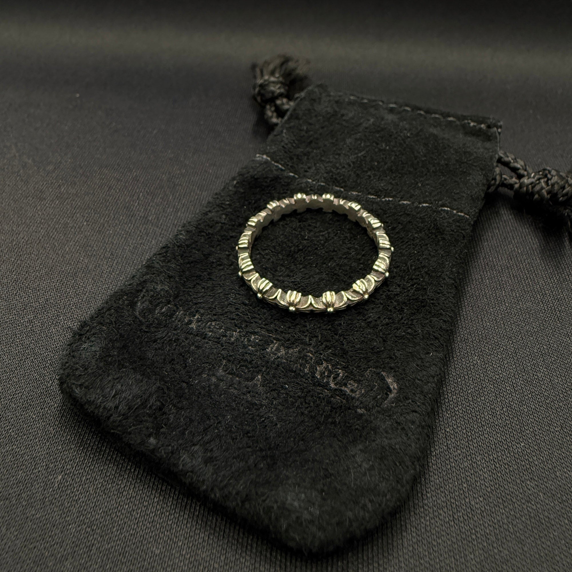 CHROME HEARTS Tiny E CH Plus Band Ring Size 21.5号 クロムハーツ タイニーE CHプラス バンドリング 21.5号