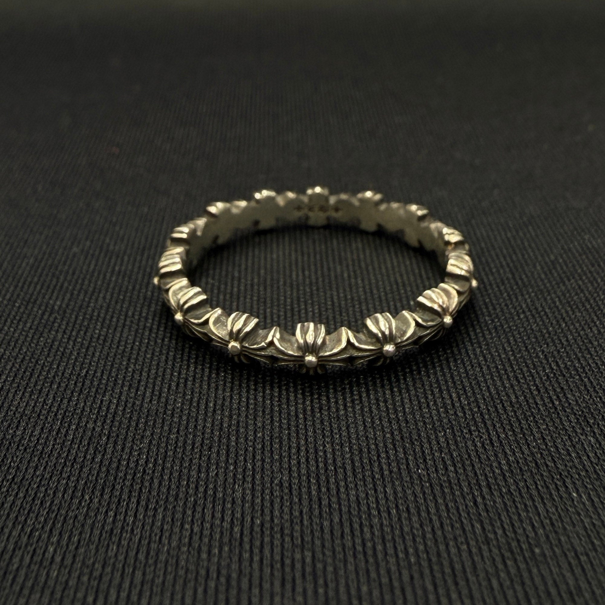 CHROME HEARTS Tiny E CH Plus Band Ring Size 21.5号 クロムハーツ タイニーE CHプラス バンドリング 21.5号