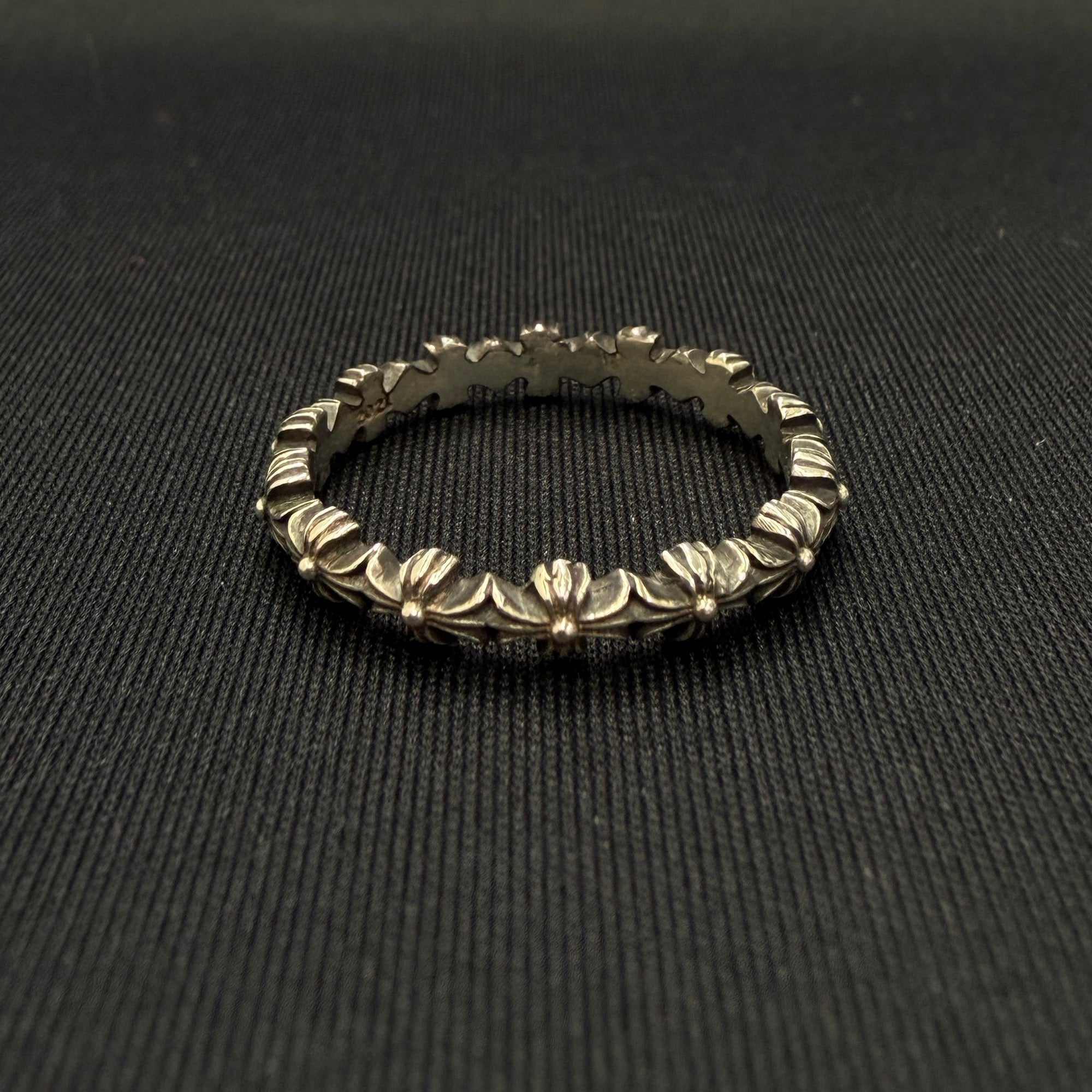 CHROME HEARTS Tiny E CH Plus Band Ring Size 21.5号 クロムハーツ タイニーE CHプラス バンドリング 21.5号