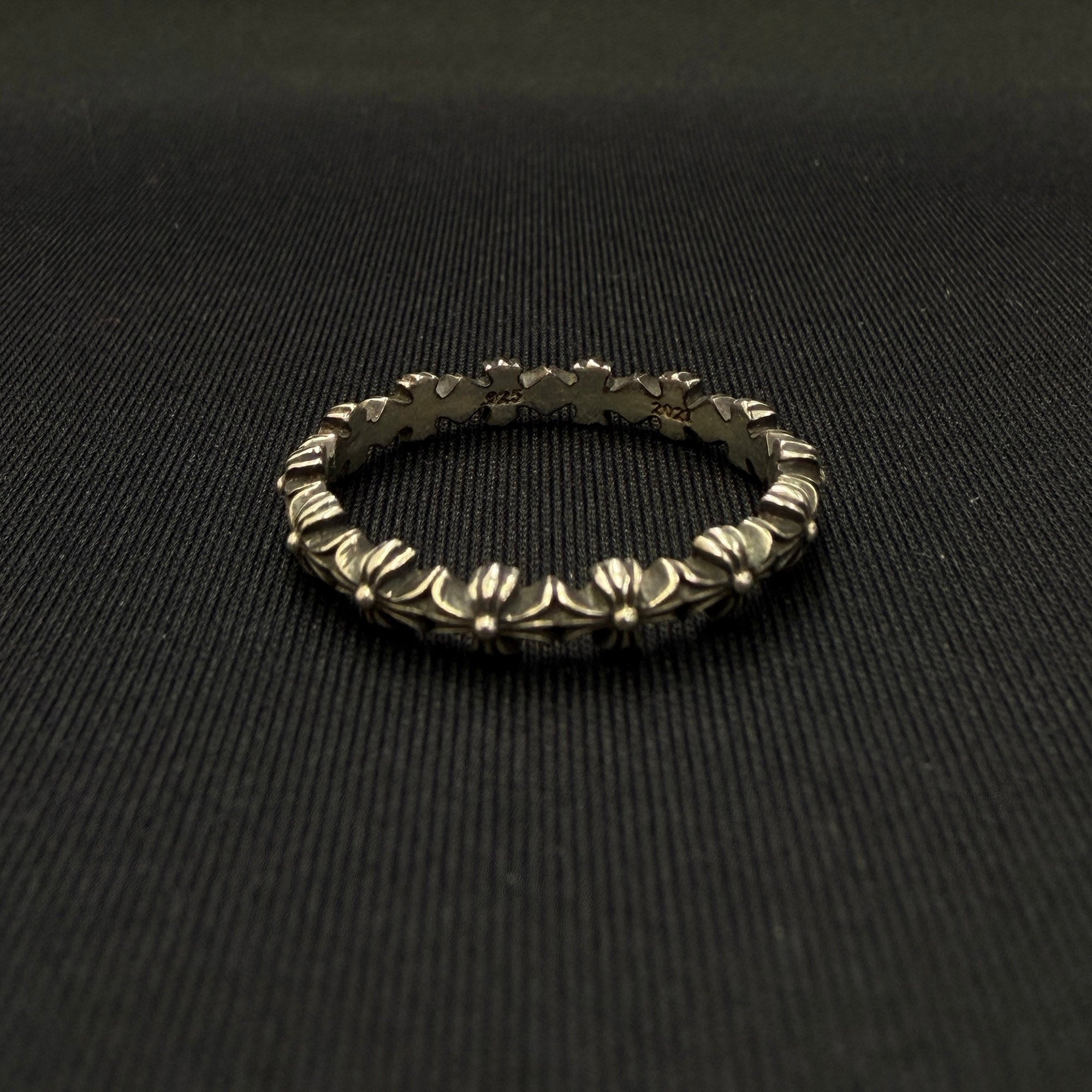 CHROME HEARTS Tiny E CH Plus Band Ring Size 21.5号 クロムハーツ タイニーE CHプラス バンドリング 21.5号