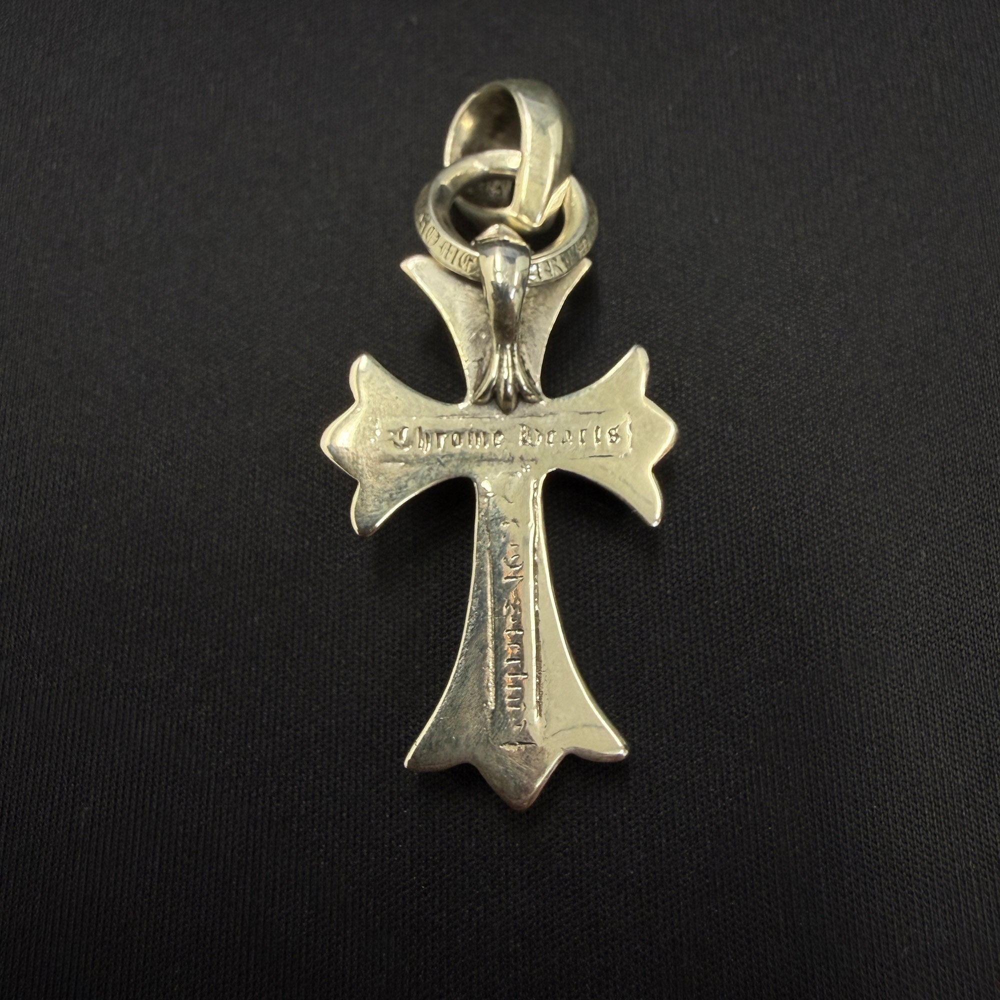 CHROME HEARTS Small CH Cross Pendant With Bail クロムハーツ スモール CHクロス ペンダント ウィズ ベイル シルバー925