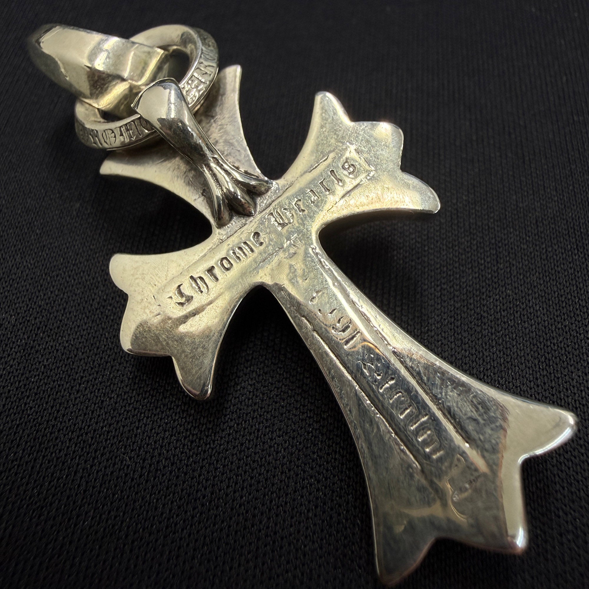 CHROME HEARTS Small CH Cross Pendant With Bail クロムハーツ スモール CHクロス ペンダント ウィズ ベイル シルバー925