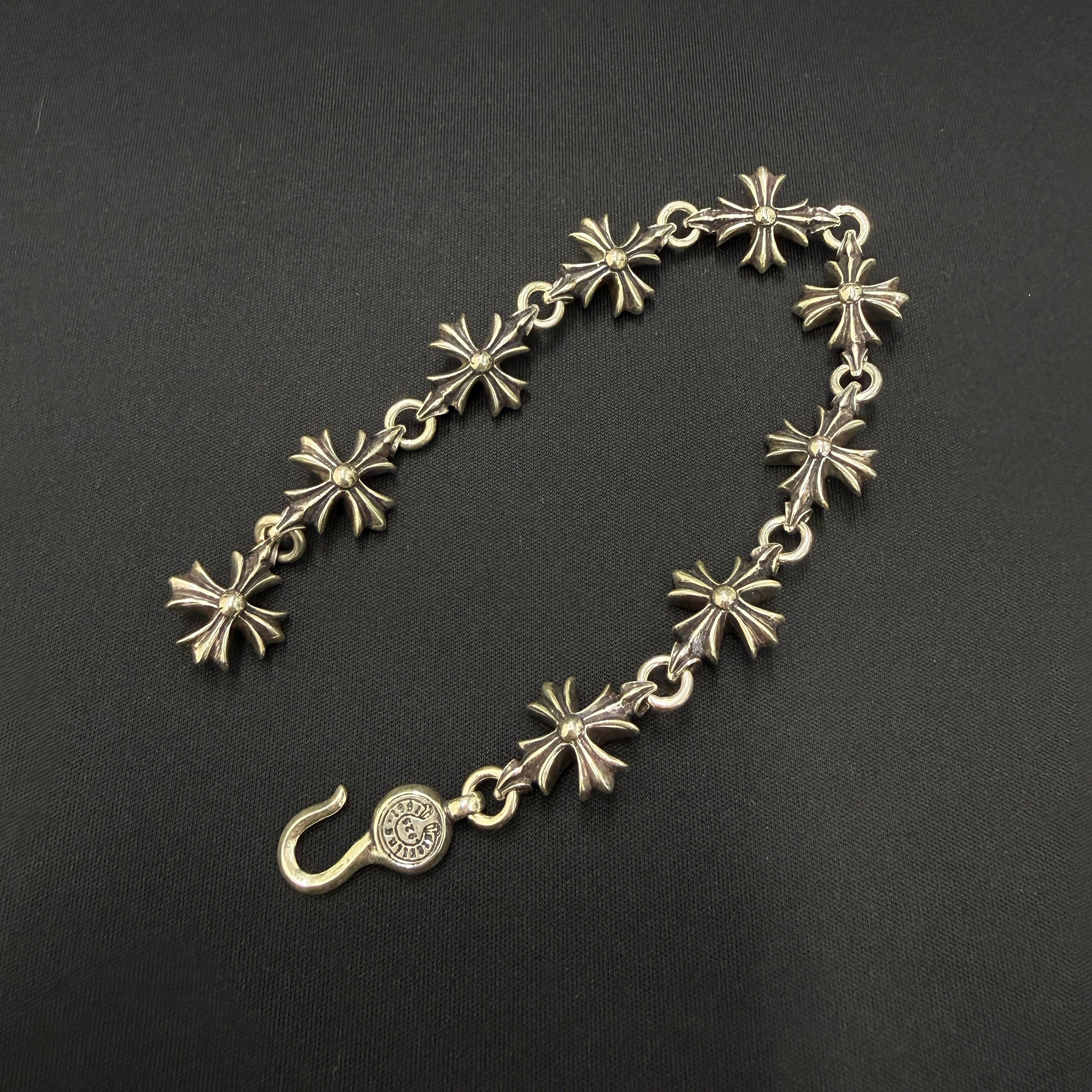 CHROME HEARTS Cut Out CH Plus Silver Bracelet 9 LINK クロムハーツ カットアウト CHプラス シルバー ブレスレット 9リンク