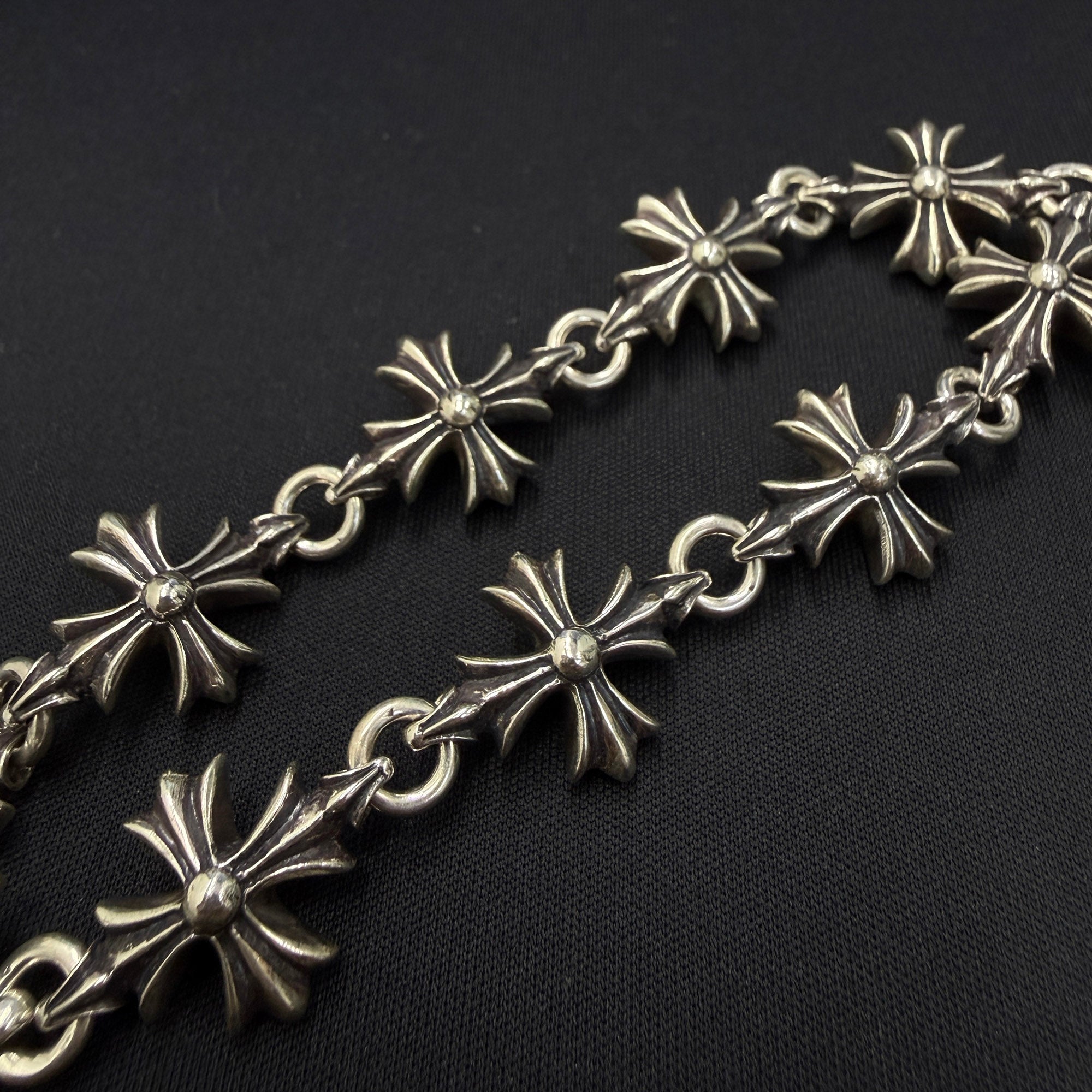 CHROME HEARTS Cut Out CH Plus Silver Bracelet 9 LINK クロムハーツ カットアウト CHプラス シルバー ブレスレット 9リンク