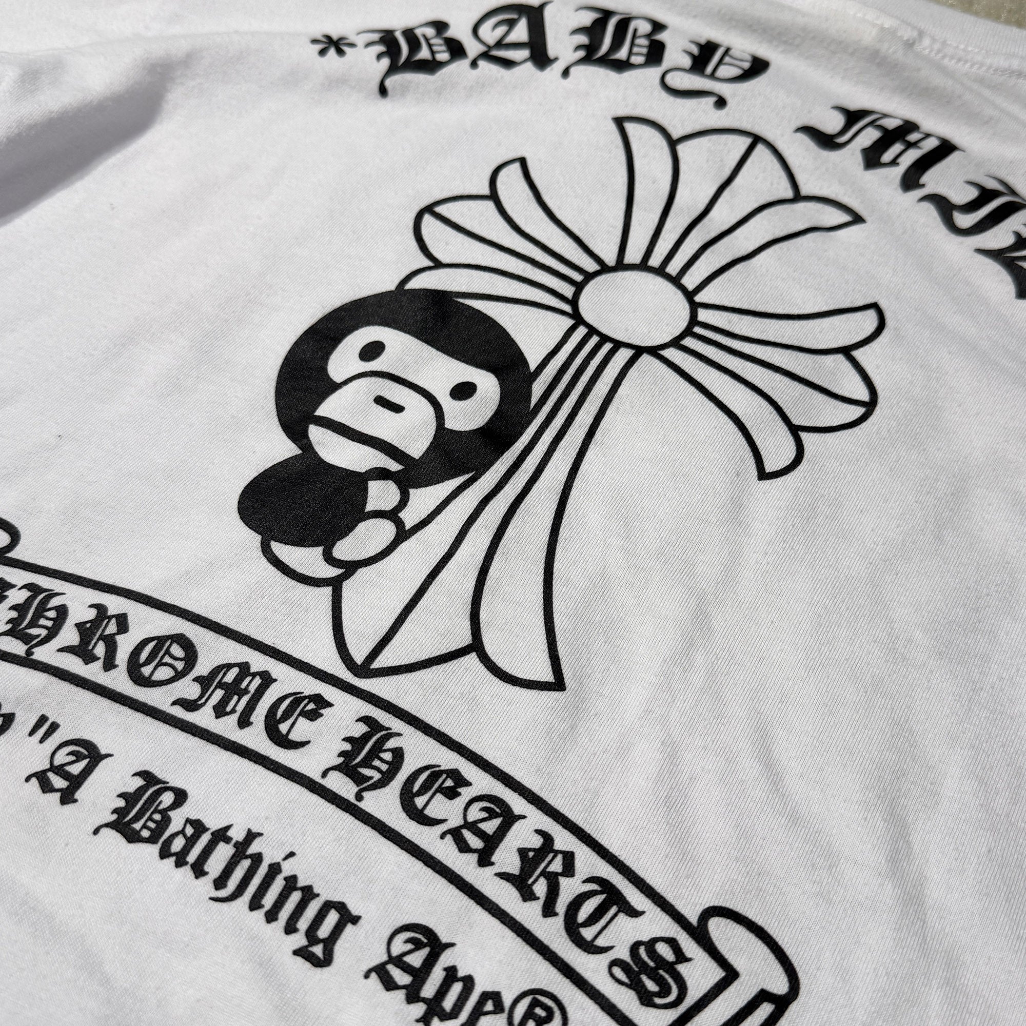 CHROME HEARTS × A BATHING APE Baby Milo Horseshoe Tee Size M クロムハーツ × アベイシングエイプ ベイビーマイロ ホースシュー Tシャツ サイズM