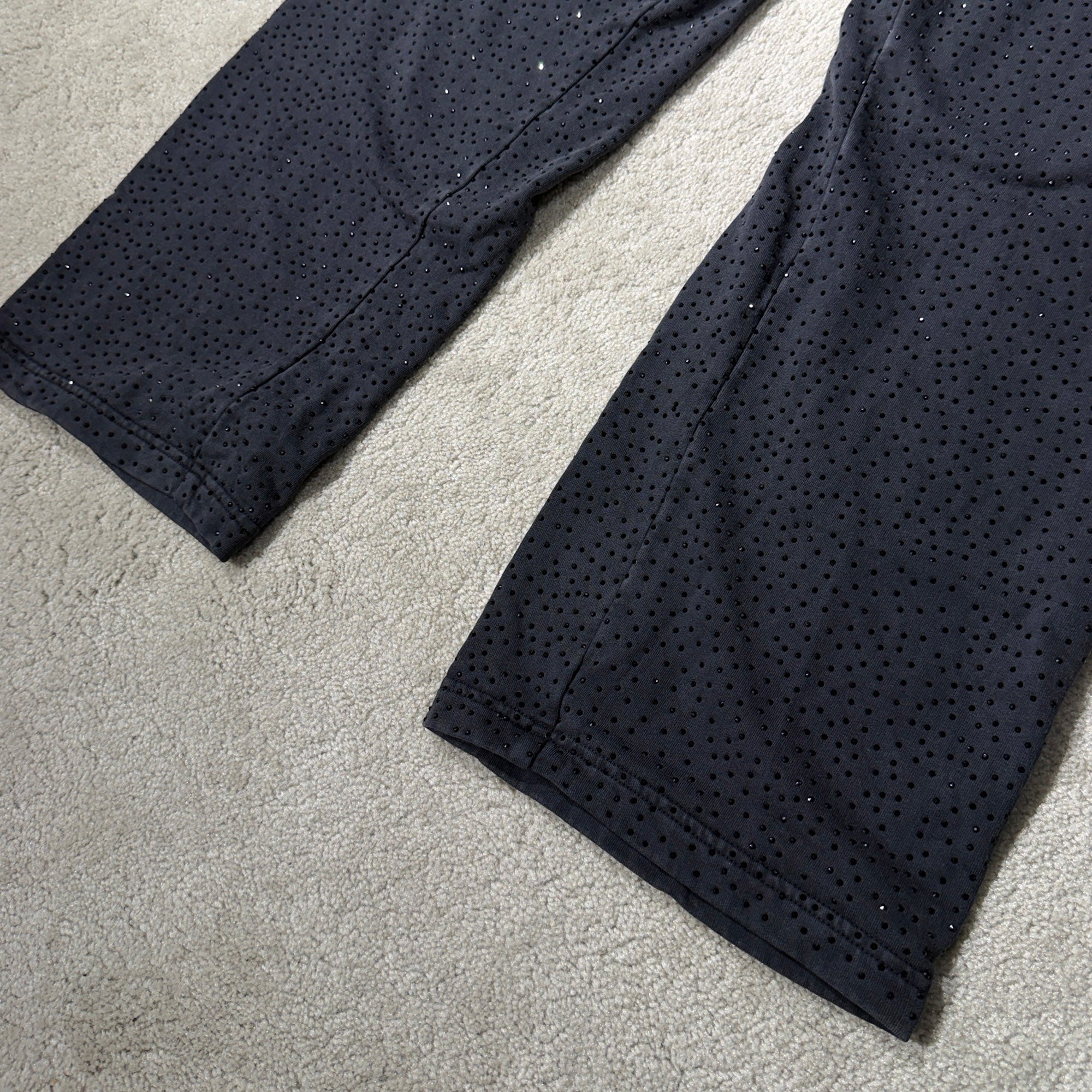 BALENCIAGA 2023SS Rhinestone Baggy Sweat Pants 745016 TOVJ3 Size S バレンシアガ ラインストーンバギースウェットロングパンツ サイズS
