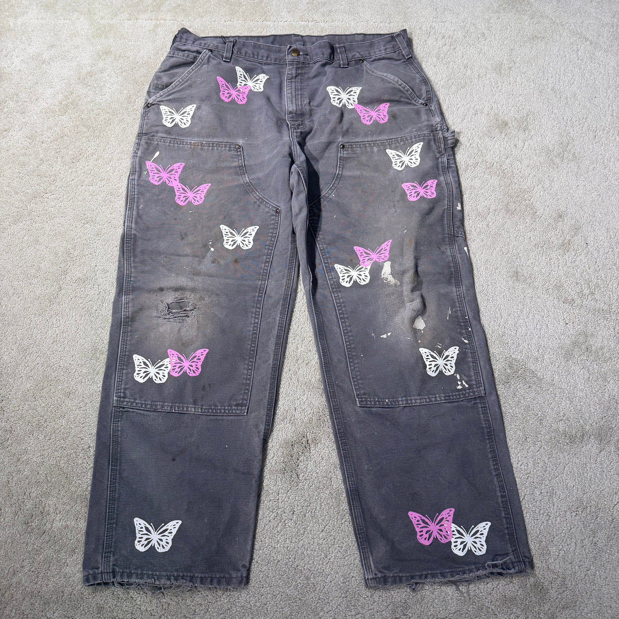 ABOUT DREAMS Butterfly Double Knee Pants Size W38×L30 アバウトドリームズ バタフライダブルニーパンツ サイズW38×L30