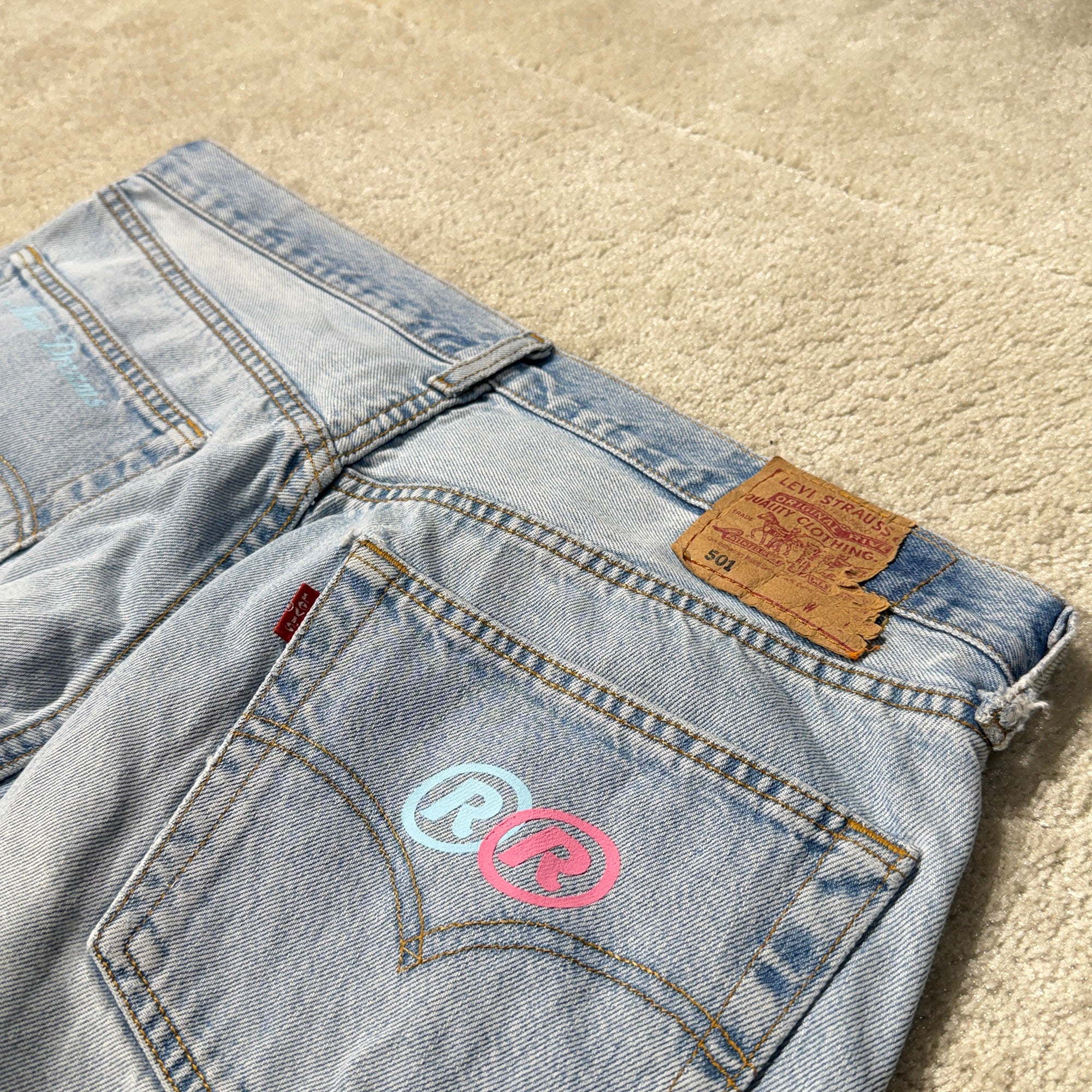 ABOUT DREAMS Butterfly Denim Shorts Size W38 × L36 アバウトドリームズ バタフライ デニムショーツ サイズ W38 × L36