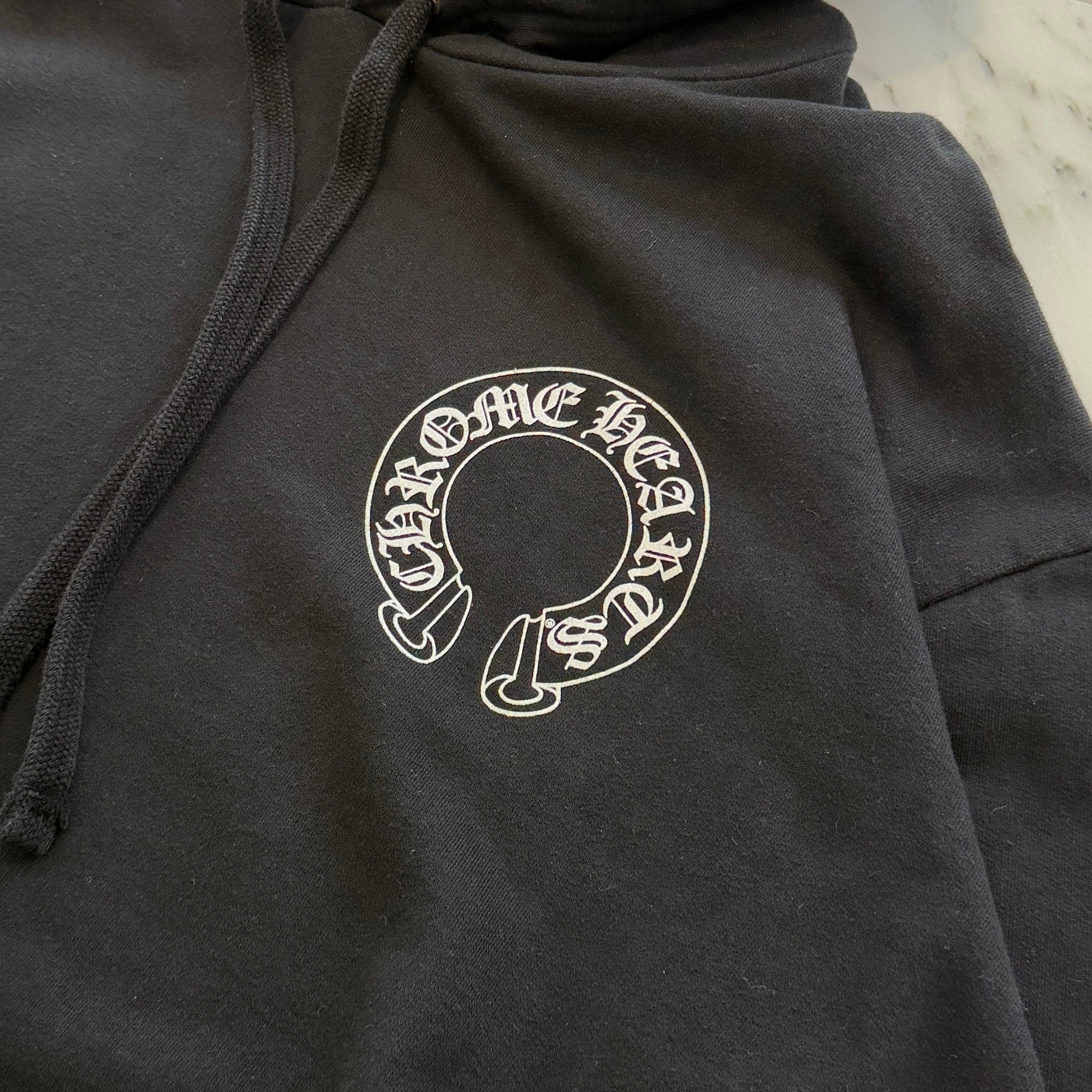 CHROME HEARTS Floral Cross Horseshoe Pullover Hoodie Size L クロムハーツ フローラルクロス ホースシュー プルオーバーフーディ サイズL
