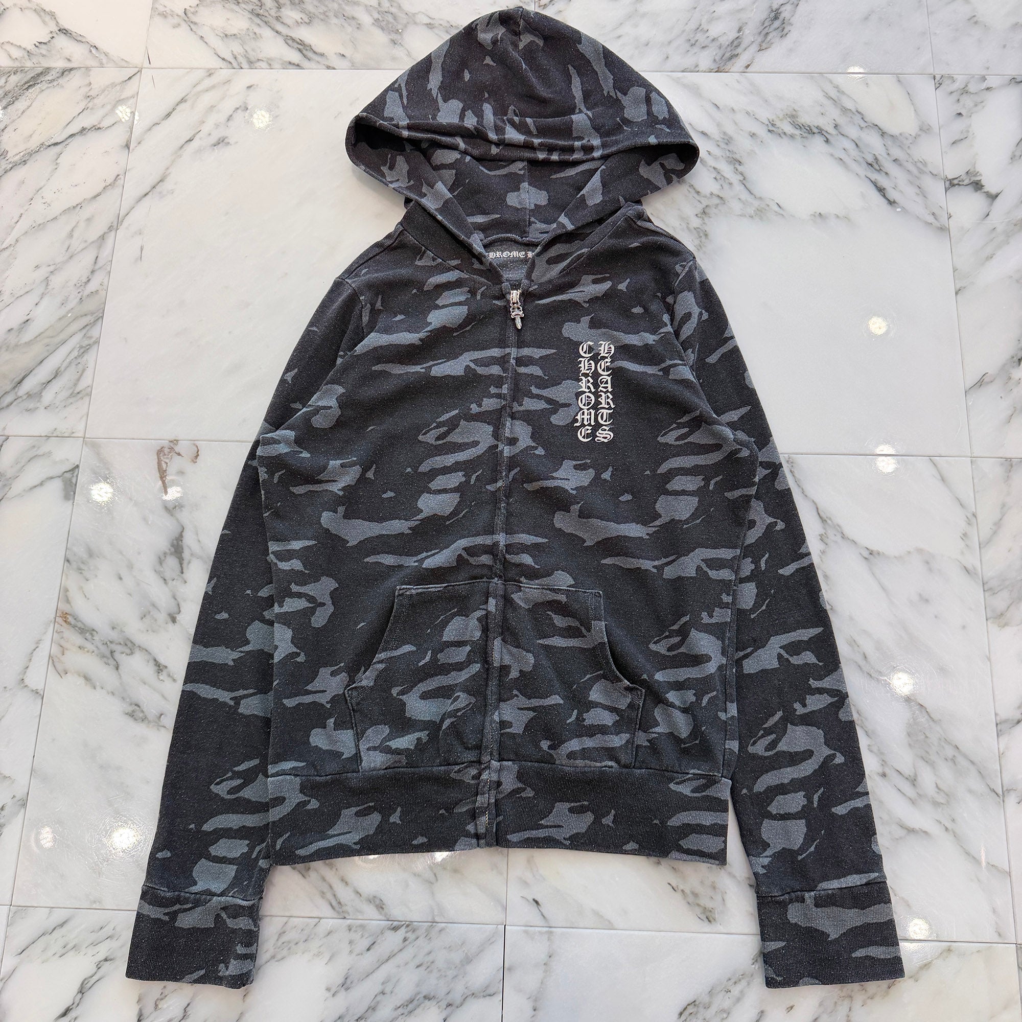 CHROME HEARTS × MATTY BOY Camouflage Vertical Logo Zip Up Hoodie Size XS クロムハーツ × マッティボーイ カモフラージュ バーティカルロゴ ジップアップフーディー サイズXS