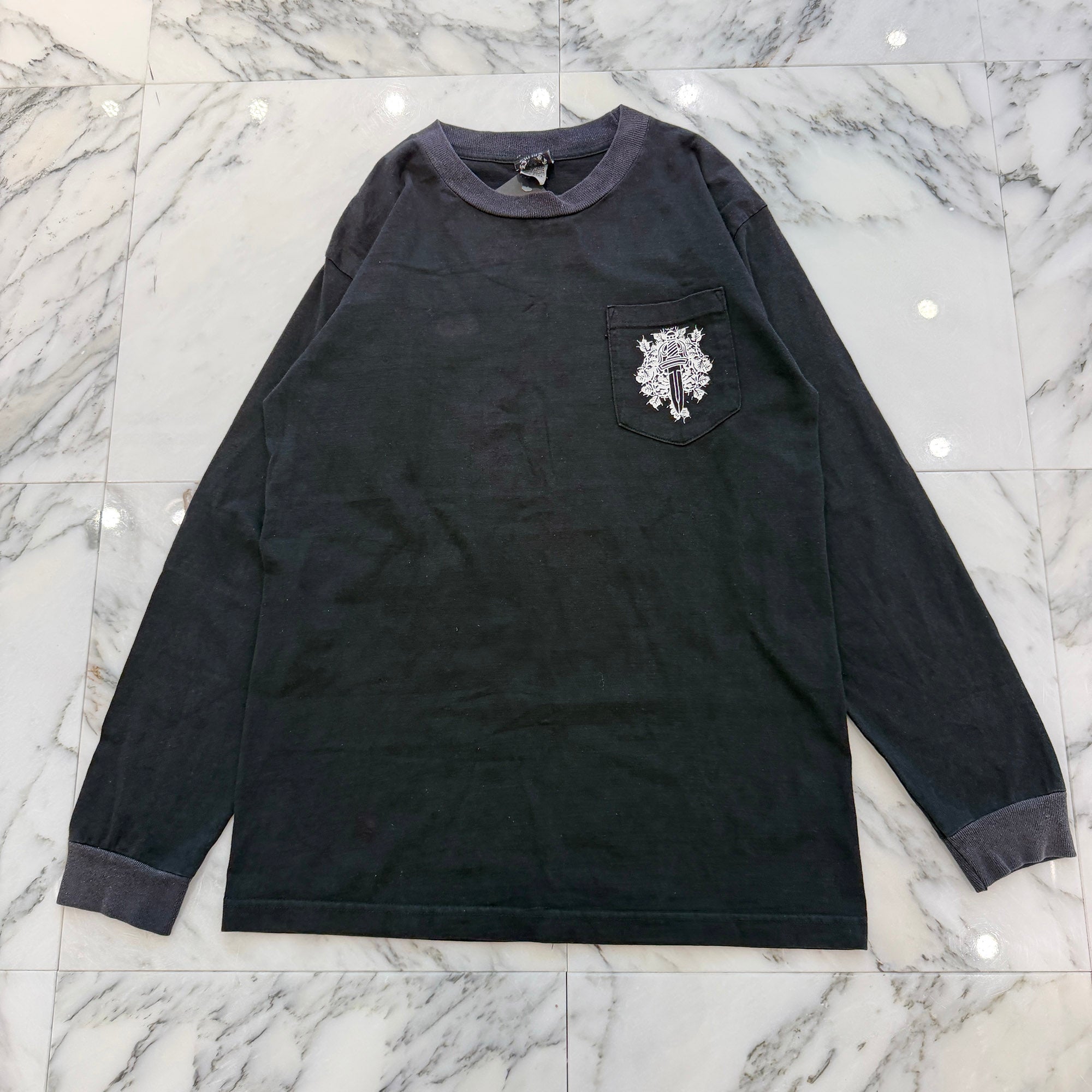 CHROME HEARTS Back Horseshoe Vine Dagger Long Sleeve Tee Size M クロムハーツ バックホースシュー ヴァインダガー ロングスリーブＴシャツ サイズＭ