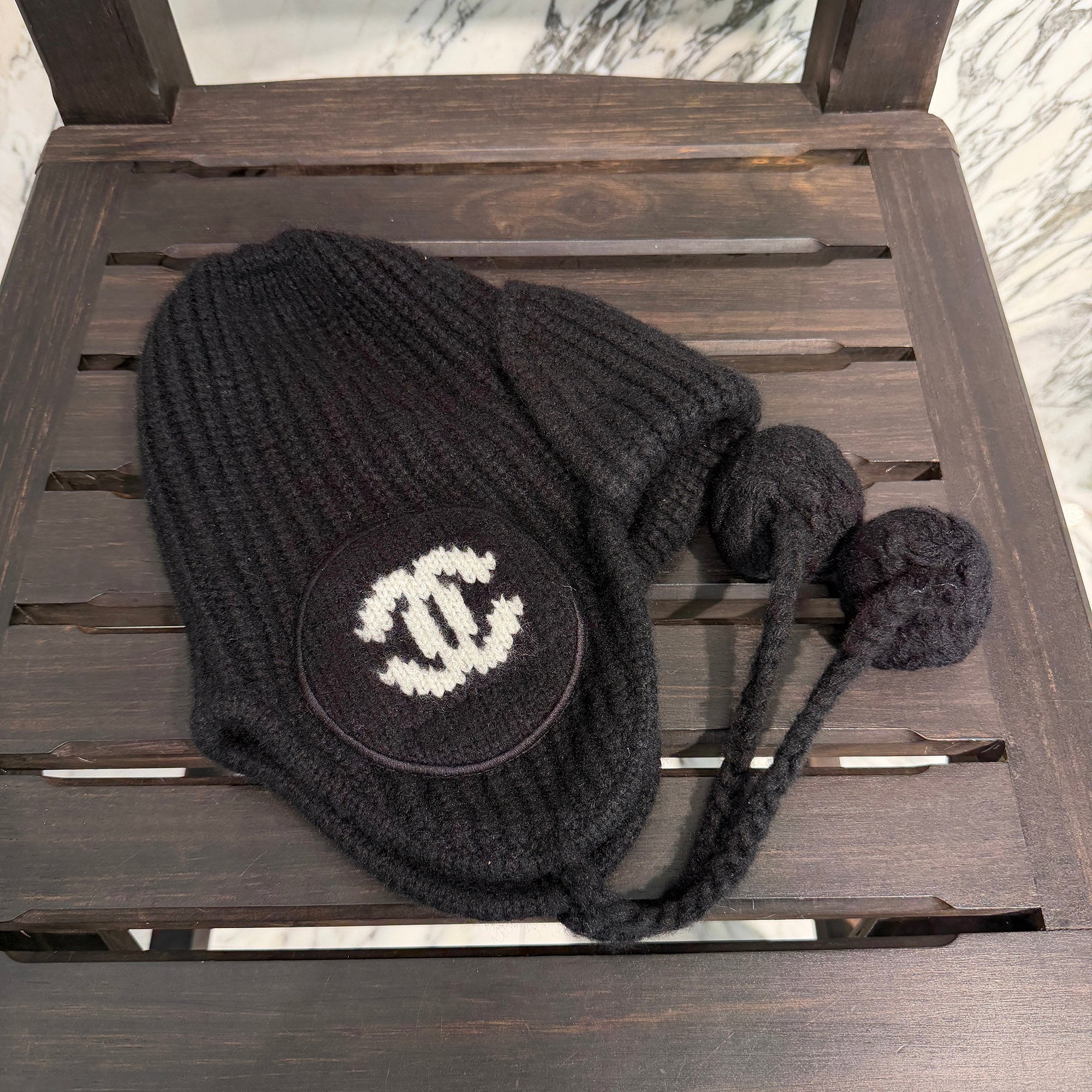 CHANEL 2026AW Coco Mark Pilot Knit Cap AAB271 シャネル ココマークパイロットニットキャップ