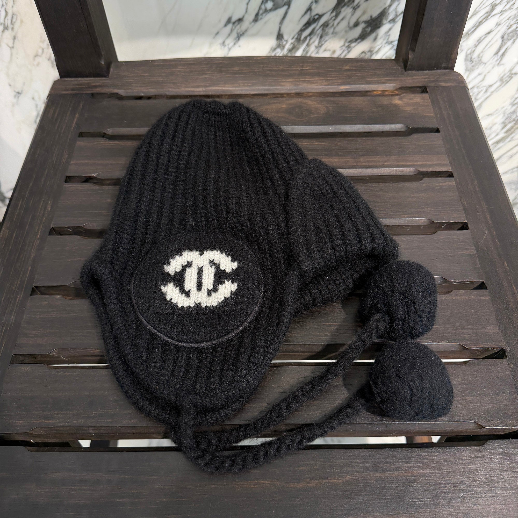 CHANEL 2026AW Coco Mark Pilot Knit Cap AAB271 シャネル ココマークパイロットニットキャップ