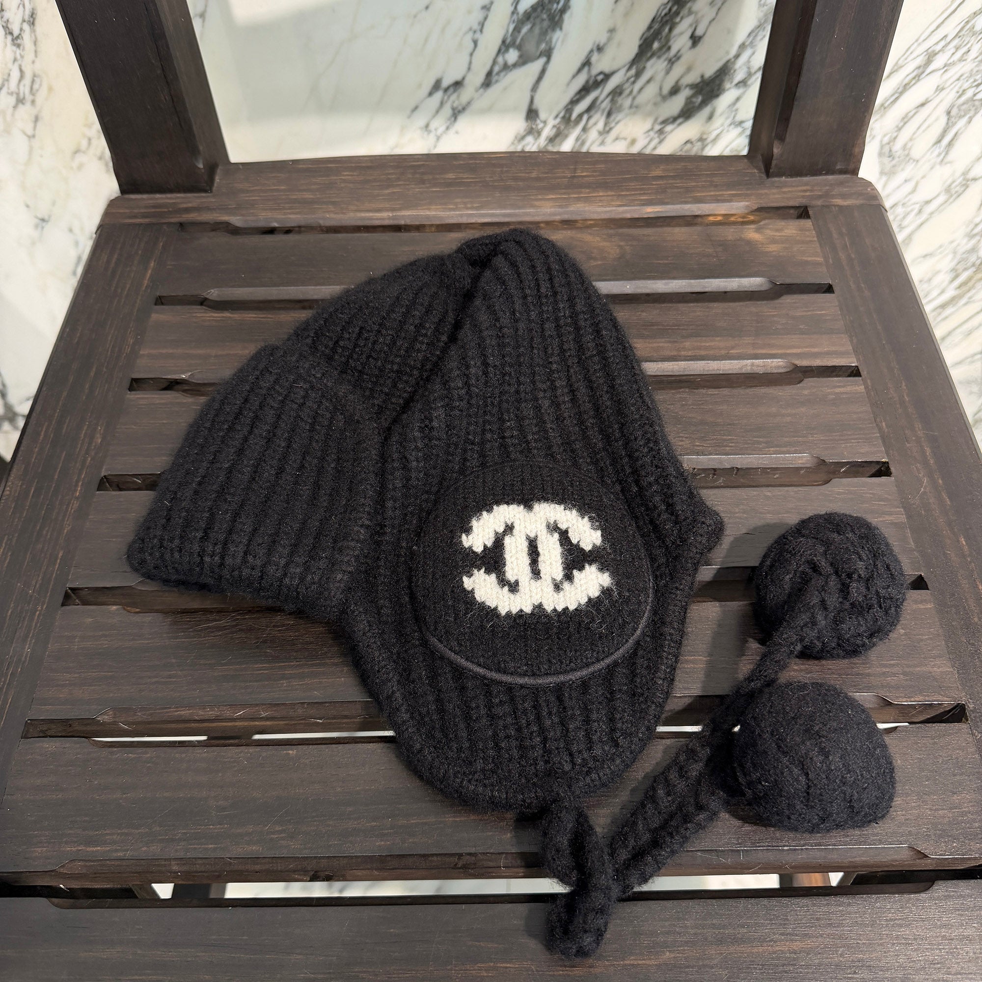 CHANEL 2026AW Coco Mark Pilot Knit Cap AAB271 シャネル ココマークパイロットニットキャップ