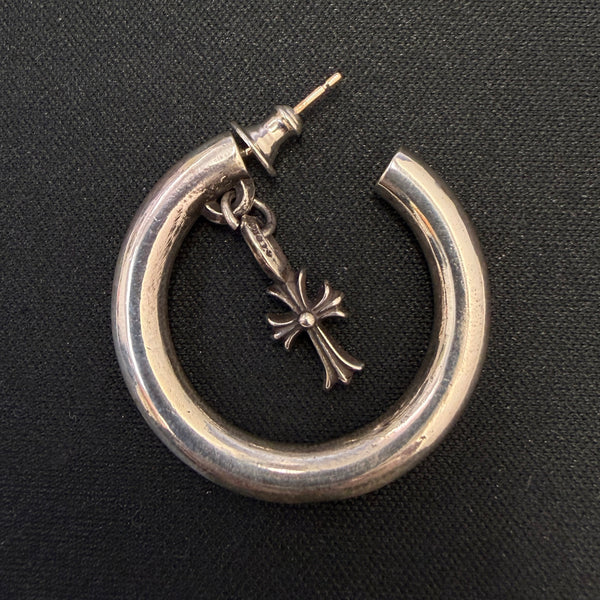 CHROME HEARTS Stack CH Cross Hoop Earring クロムハーツ スタックCHクロス フープ イヤリング ピアス