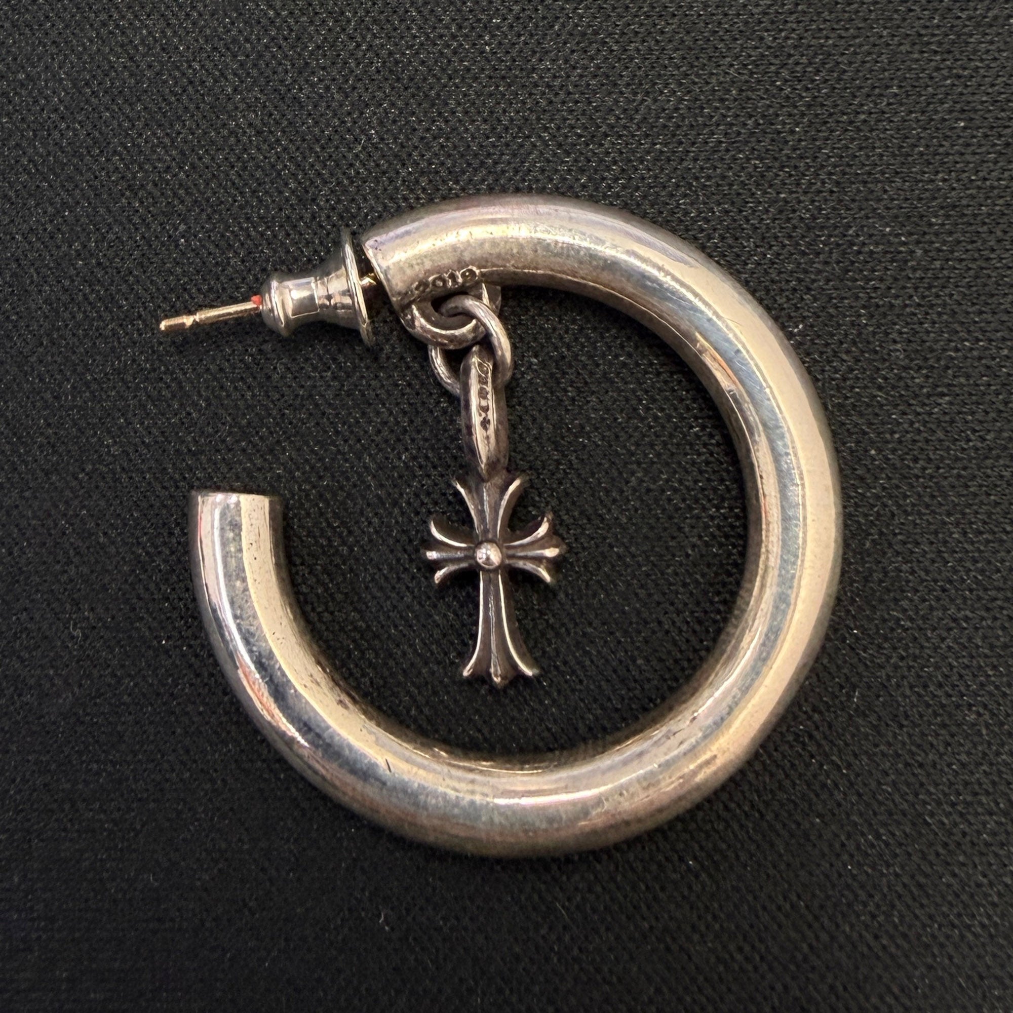 CHROME HEARTS Stack CH Cross Hoop Earring クロムハーツ スタックCHクロス フープ イヤリング ピアス