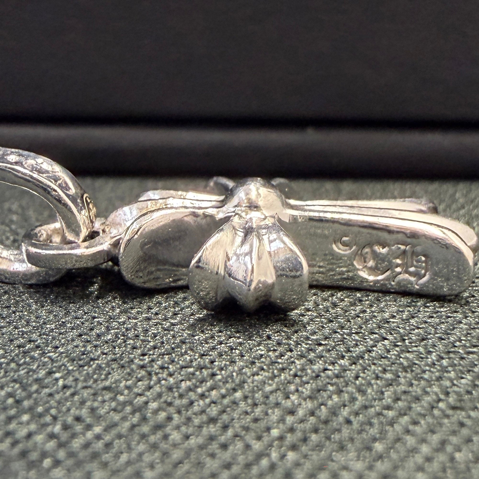 CHROME HEARTS 18K WG CH Cross Baby Fat Charm Pave Diamond クロムハーツ 18K WG CHクロス ベビーファット チャーム パヴェダイヤモンド