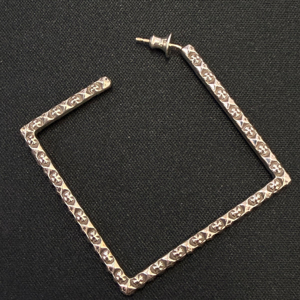 CHROME HEARTS Square Pyramid Plus Hoop Earring クロムハーツ スクエア ピラミッド プラス フープ イヤリング ピアス