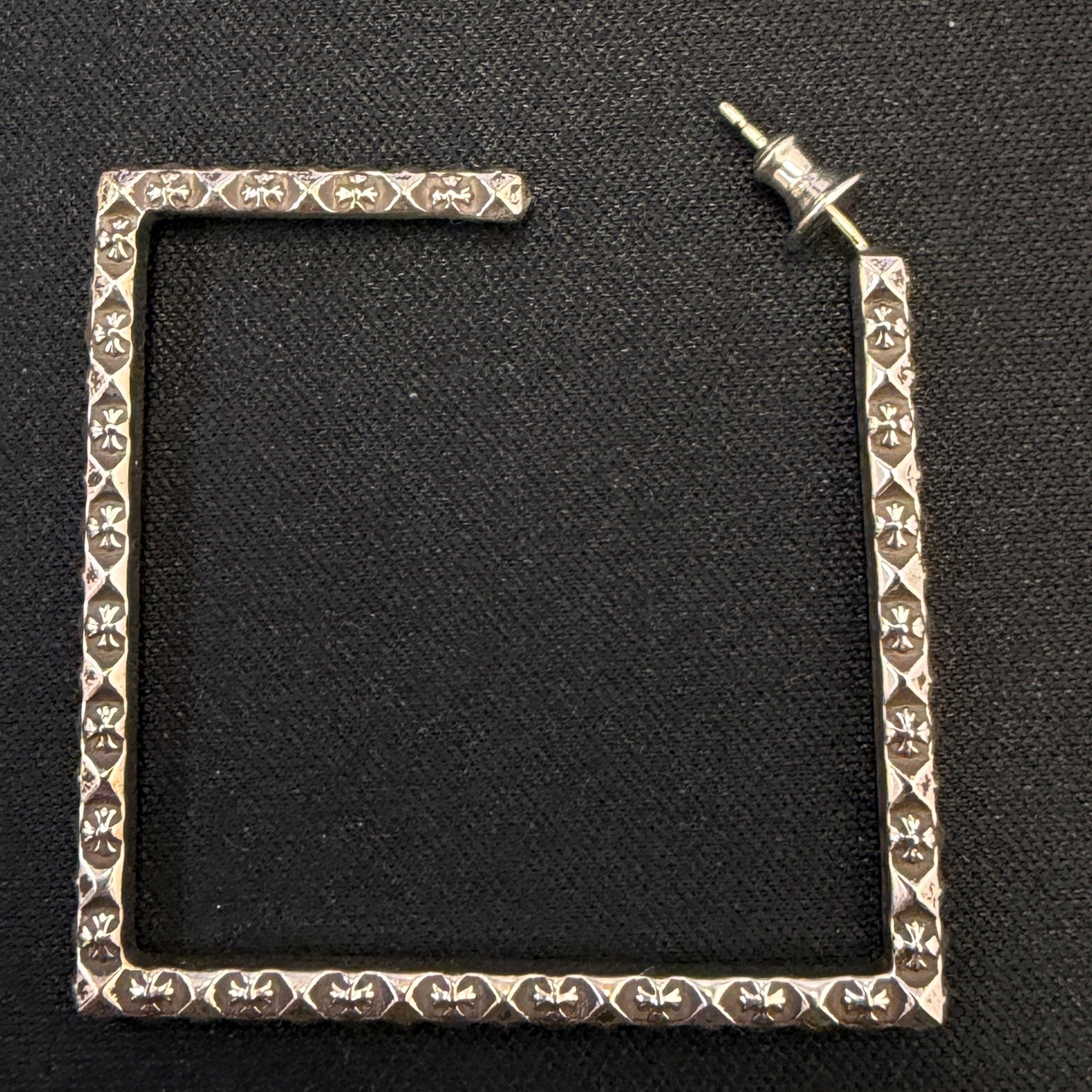 CHROME HEARTS Square Pyramid Plus Hoop Earring クロムハーツ スクエア ピラミッド プラス フープ イヤリング ピアス