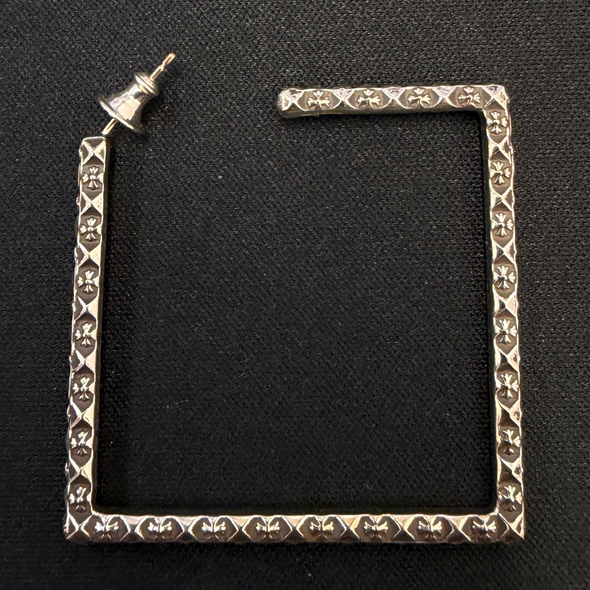 CHROME HEARTS Square Pyramid Plus Hoop Earring クロムハーツ スクエア ピラミッド プラス フープ イヤリング ピアス