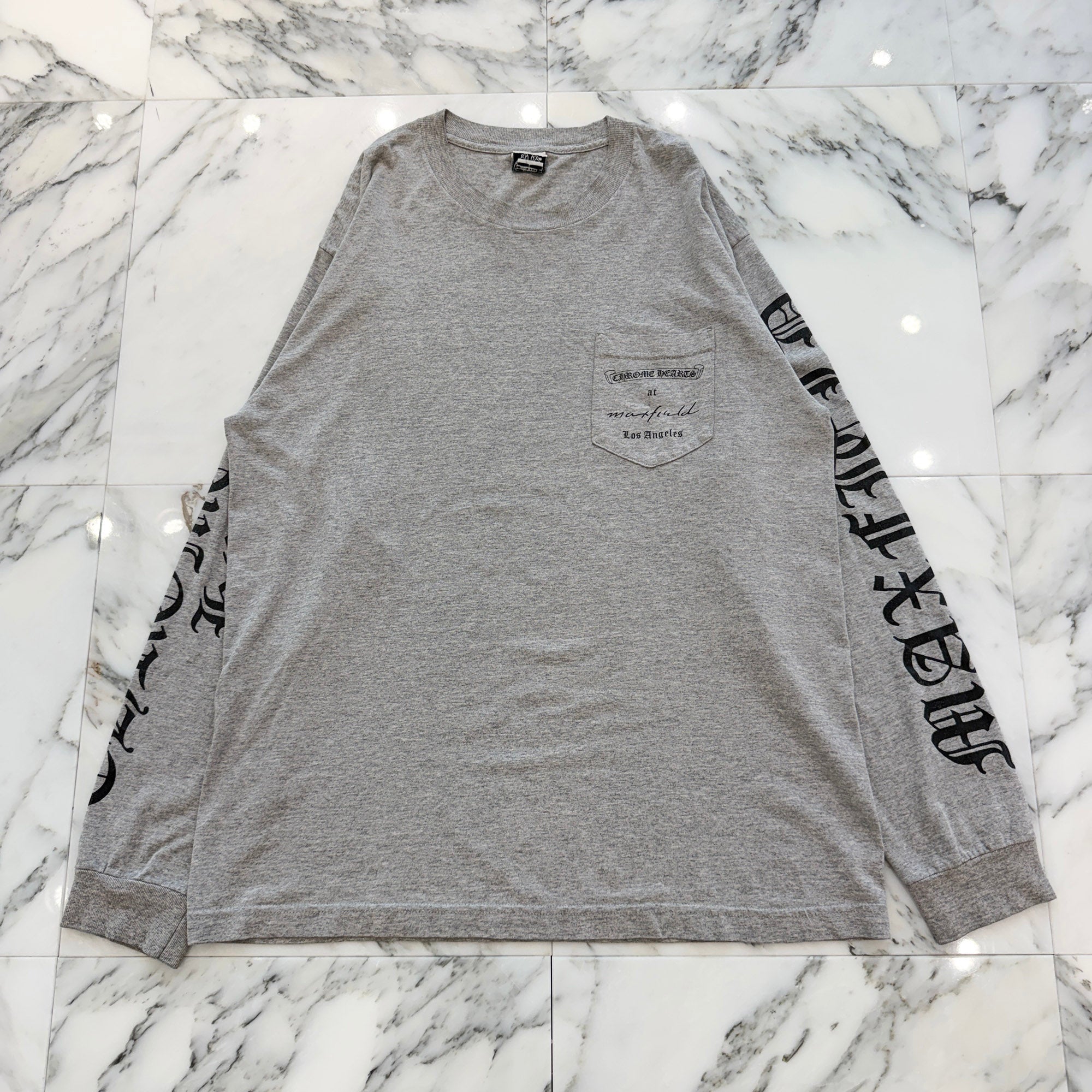 CHROME HEARTS × Maxfield Arm Logo Back Vine Dagger Long Sleeve Tee Size L クロムハーツ×マックスフィールド アームロゴ バック ヴァインダガー ロングスリーブTシャツ サイズL