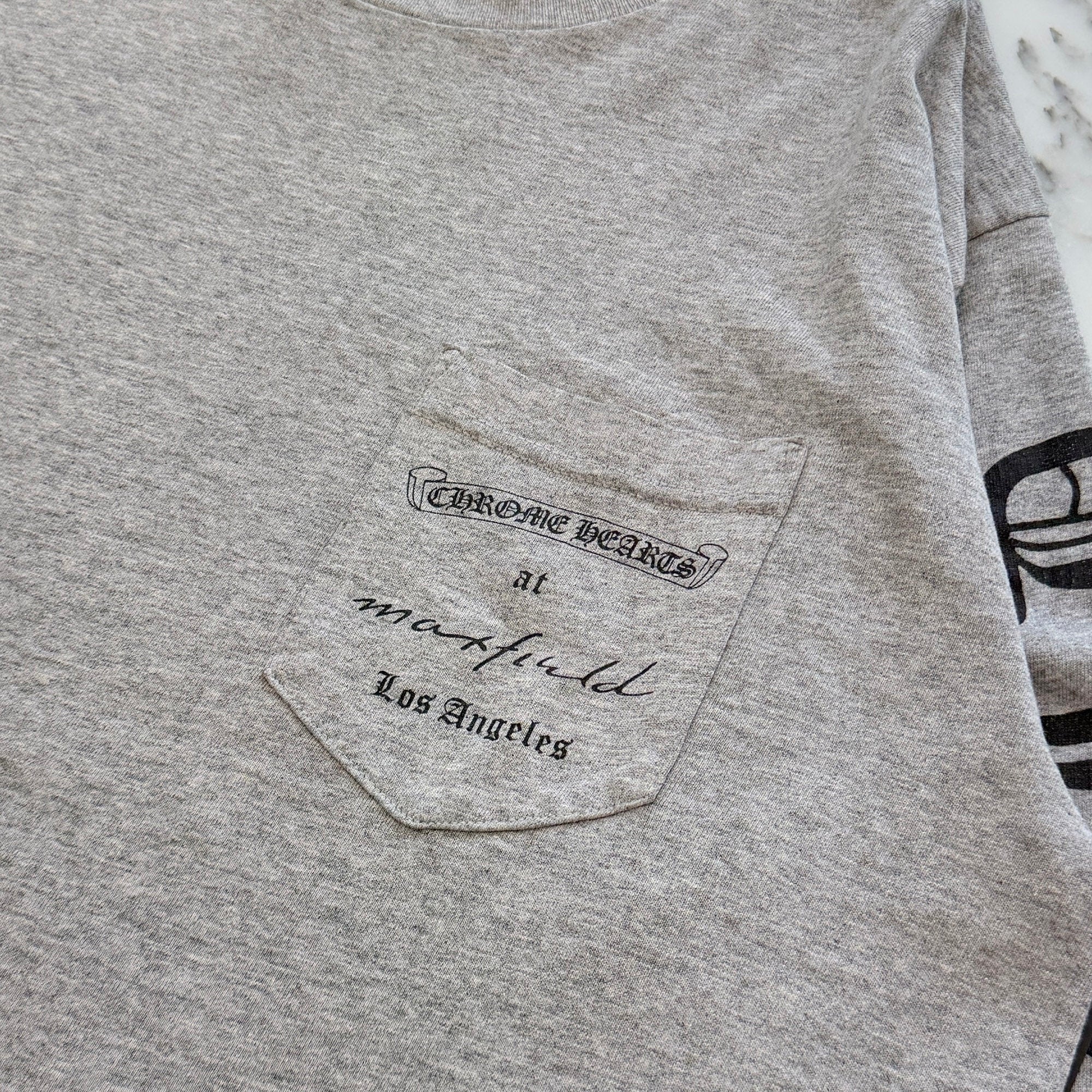 CHROME HEARTS × Maxfield Arm Logo Back Vine Dagger Long Sleeve Tee Size L クロムハーツ×マックスフィールド アームロゴ バック ヴァインダガー ロングスリーブTシャツ サイズL