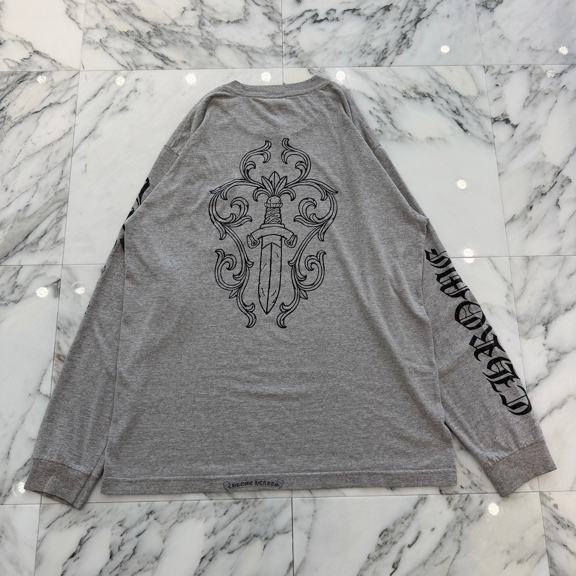 CHROME HEARTS × Maxfield Arm Logo Back Vine Dagger Long Sleeve Tee Size L クロムハーツ×マックスフィールド アームロゴ バック ヴァインダガー ロングスリーブTシャツ サイズL