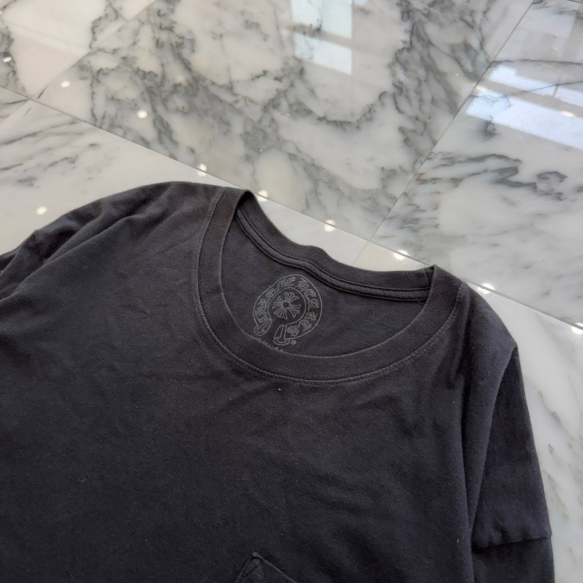 CHROME HEARTS Floral Cross Horseshoe Long Sleeve Tee Size XL クロムハーツ フローラルクロス ホースシュー ロングスリーブ Tシャツ サイズXL