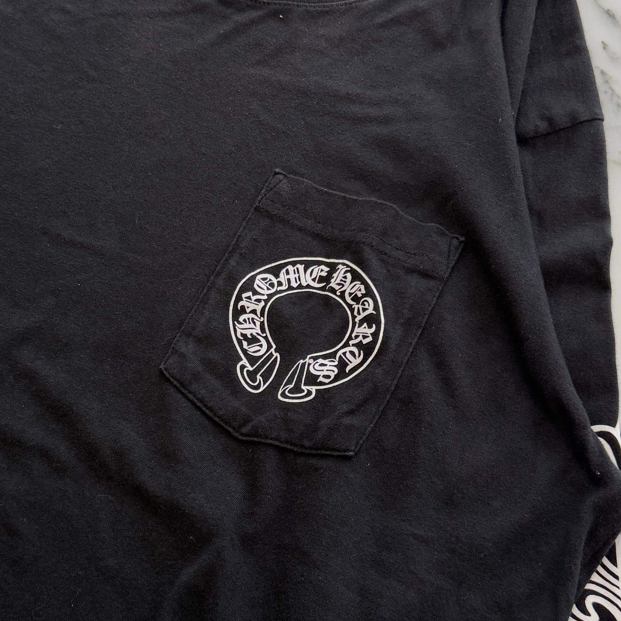 CHROME HEARTS Floral Cross Horseshoe Long Sleeve Tee Size XL クロムハーツ フローラルクロス ホースシュー ロングスリーブ Tシャツ サイズXL