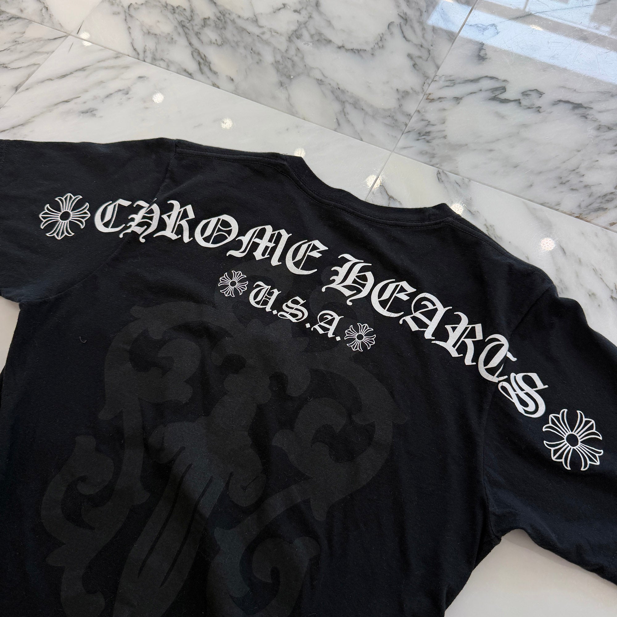 CHROME HEARTS  Back Arch USA Vine Dagger Logo Tee Size S クロムハーツ バックアーチ USA ヴァインダガー ロゴ Tシャツ サイズS