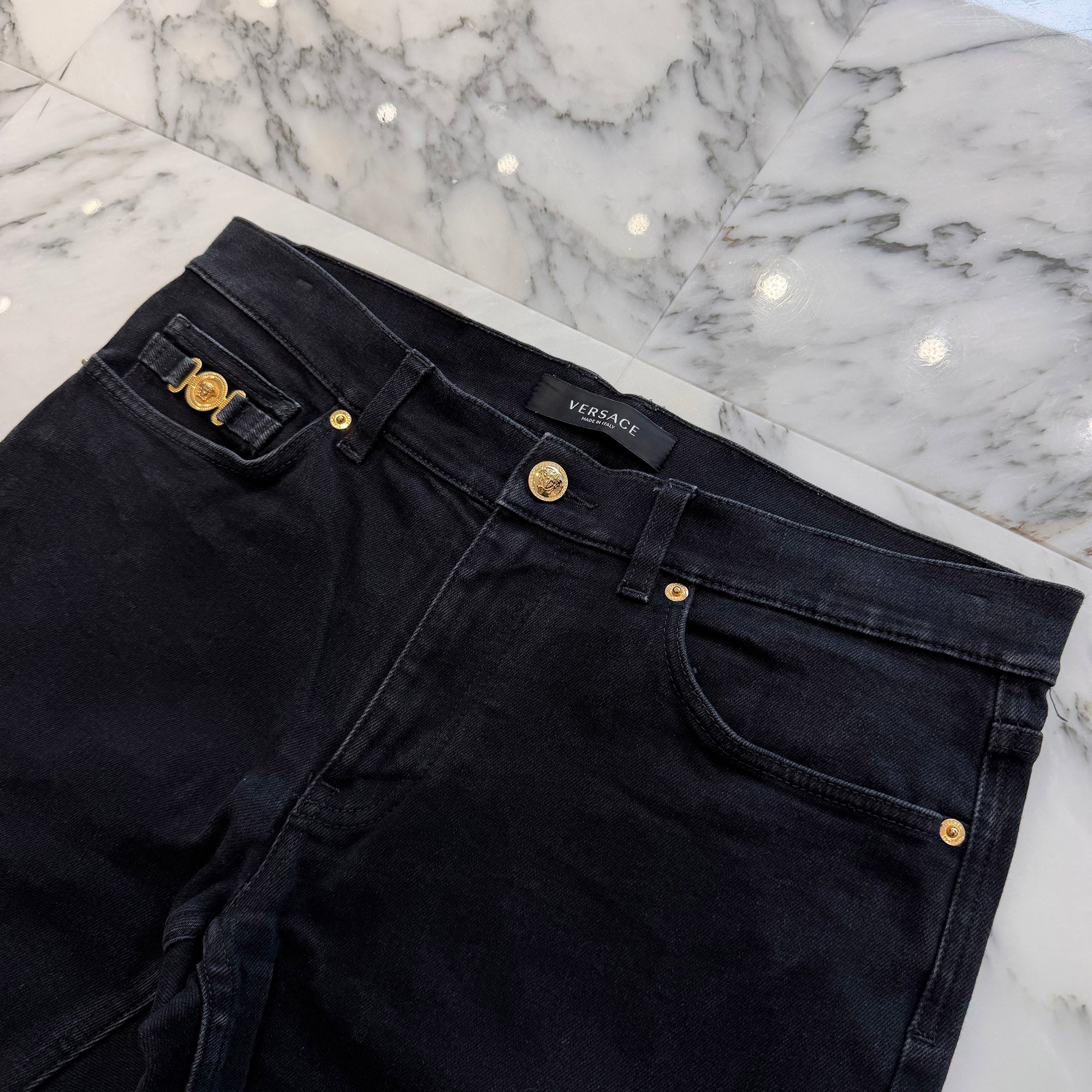 VERSACE 2023AW Slim Fit Cotton Denim Pants 1019050-1A13682 Size 34 ヴェルサーチェ スリムフィット コットン デニムパンツ サイズ34