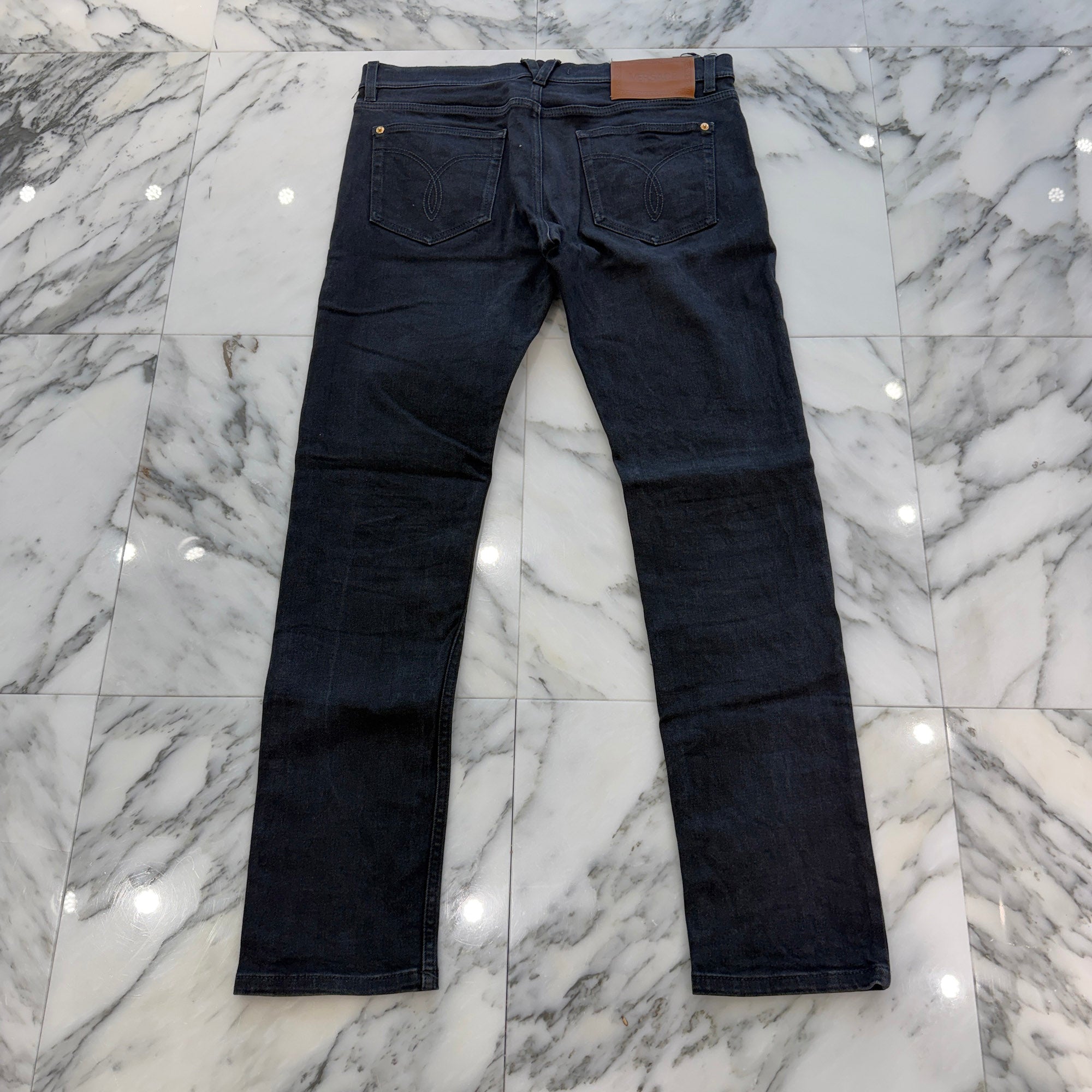 VERSACE 2023AW Slim Fit Cotton Denim Pants 1019050-1A13682 Size 34 ヴェルサーチェ スリムフィット コットン デニムパンツ サイズ34