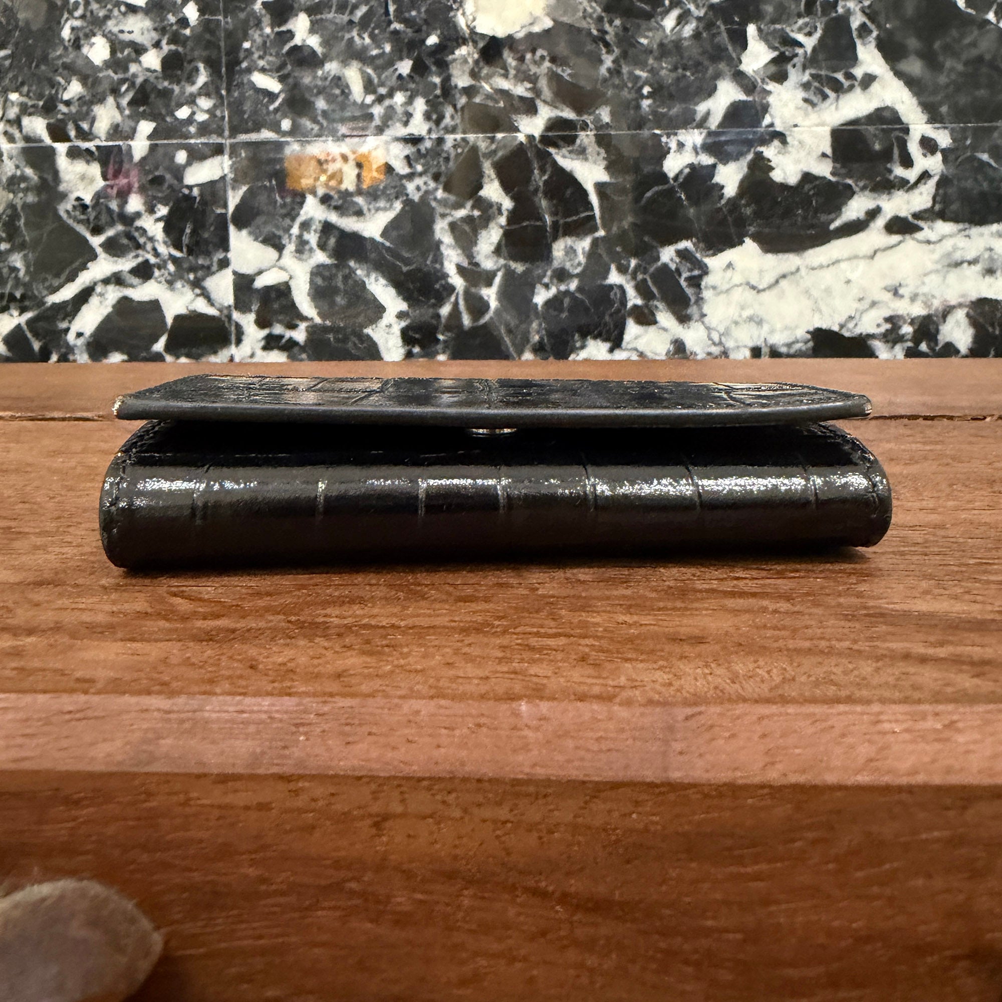 CELINE 2022AW Crocodile Embossed Calfskin Key Case 10K103CUV.38SI セリーヌ クロコダイル型押し カーフスキン キーケース