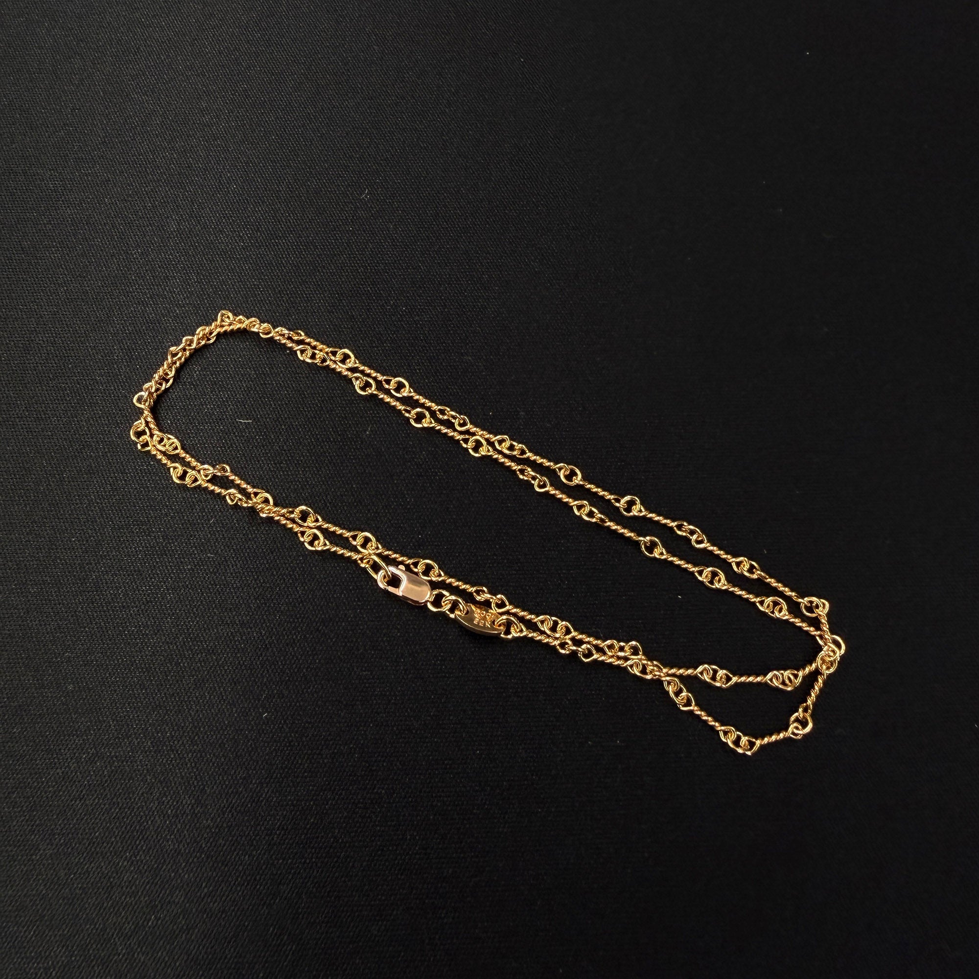 CHROME HEARTS 22K Twist Chain Necklace Size 18 Inch クロムハーツ 22K ツイストチェーン ネックレス サイズ 18インチ