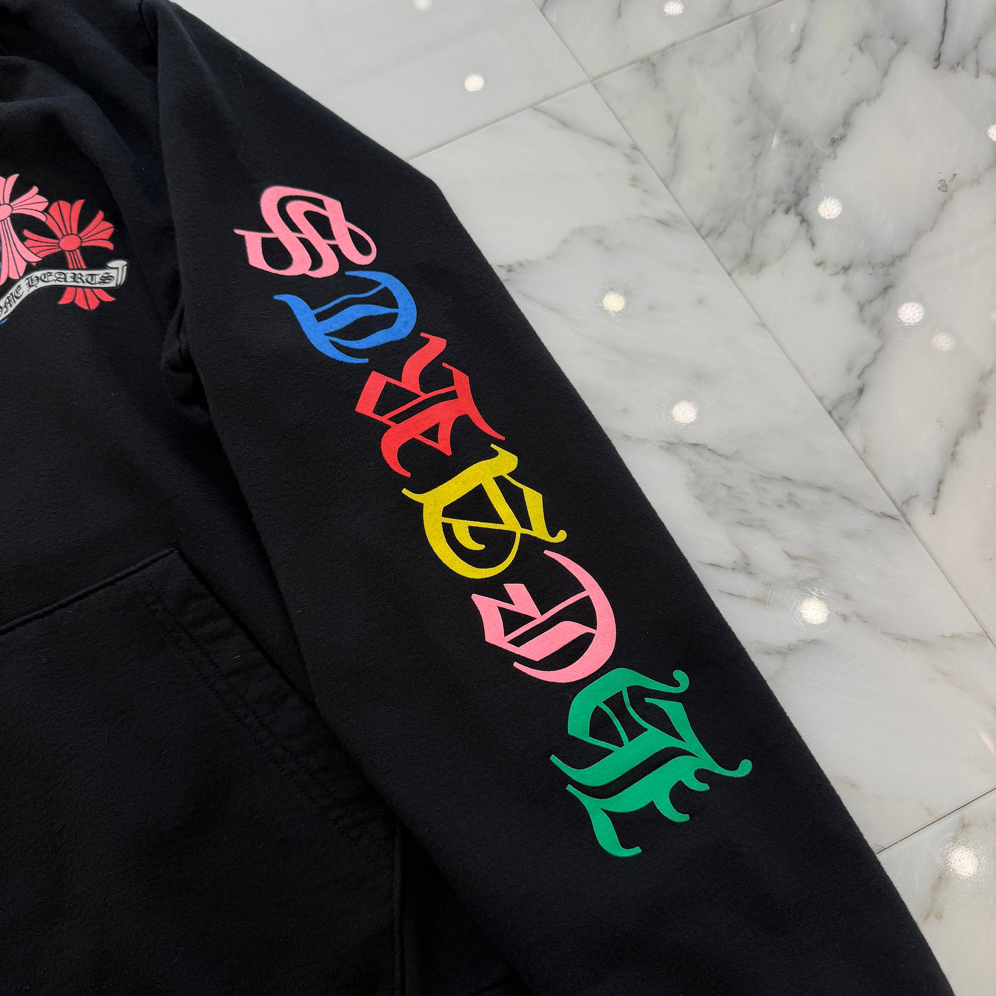 CHROME HEARTS 2021SS MLTCOL CEM CRS Pullover Hoodie Size M クロムハーツ マルチカラー セメタリークロス プルオーバーフーディ サイズM