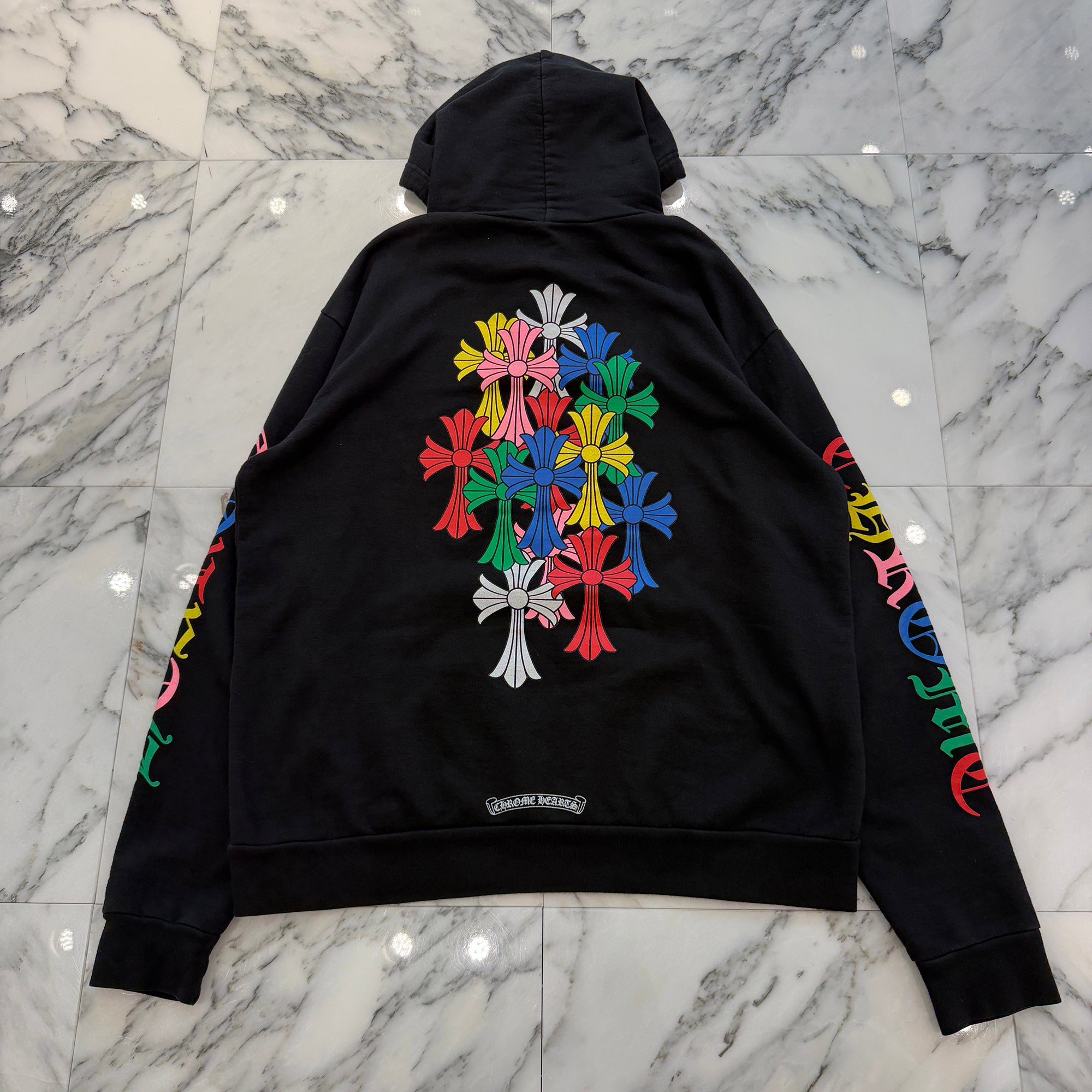 CHROME HEARTS 2021SS MLTCOL CEM CRS Pullover Hoodie Size M クロムハーツ マルチカラー セメタリークロス プルオーバーフーディ サイズM