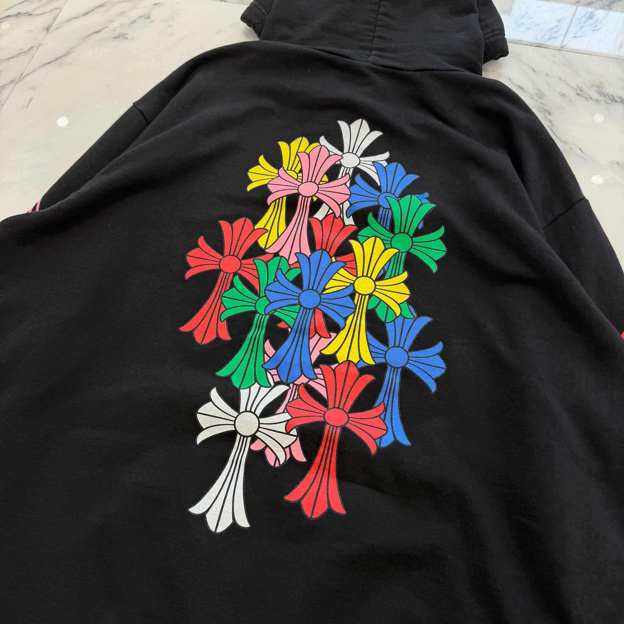 CHROME HEARTS 2021SS MLTCOL CEM CRS Pullover Hoodie Size M クロムハーツ マルチカラー セメタリークロス プルオーバーフーディ サイズM