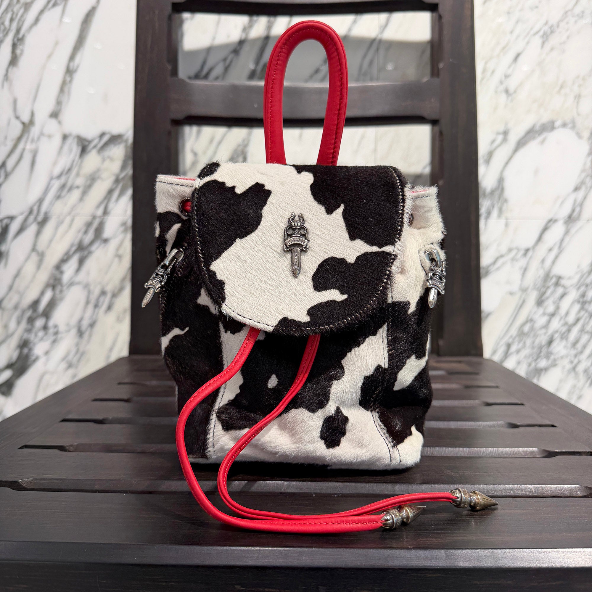 CHROME HEARTS IGGY MINI Harako Leather Back Pack クロムハーツ イギー ミニ ハラコレザーバックパック