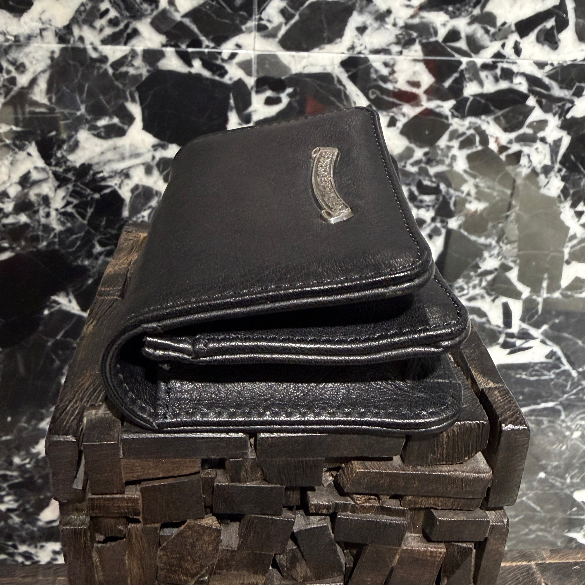 CHROME HEARTS Scroll Label Leather Card Case クロムハーツ スクロールラベル レザーカードケース