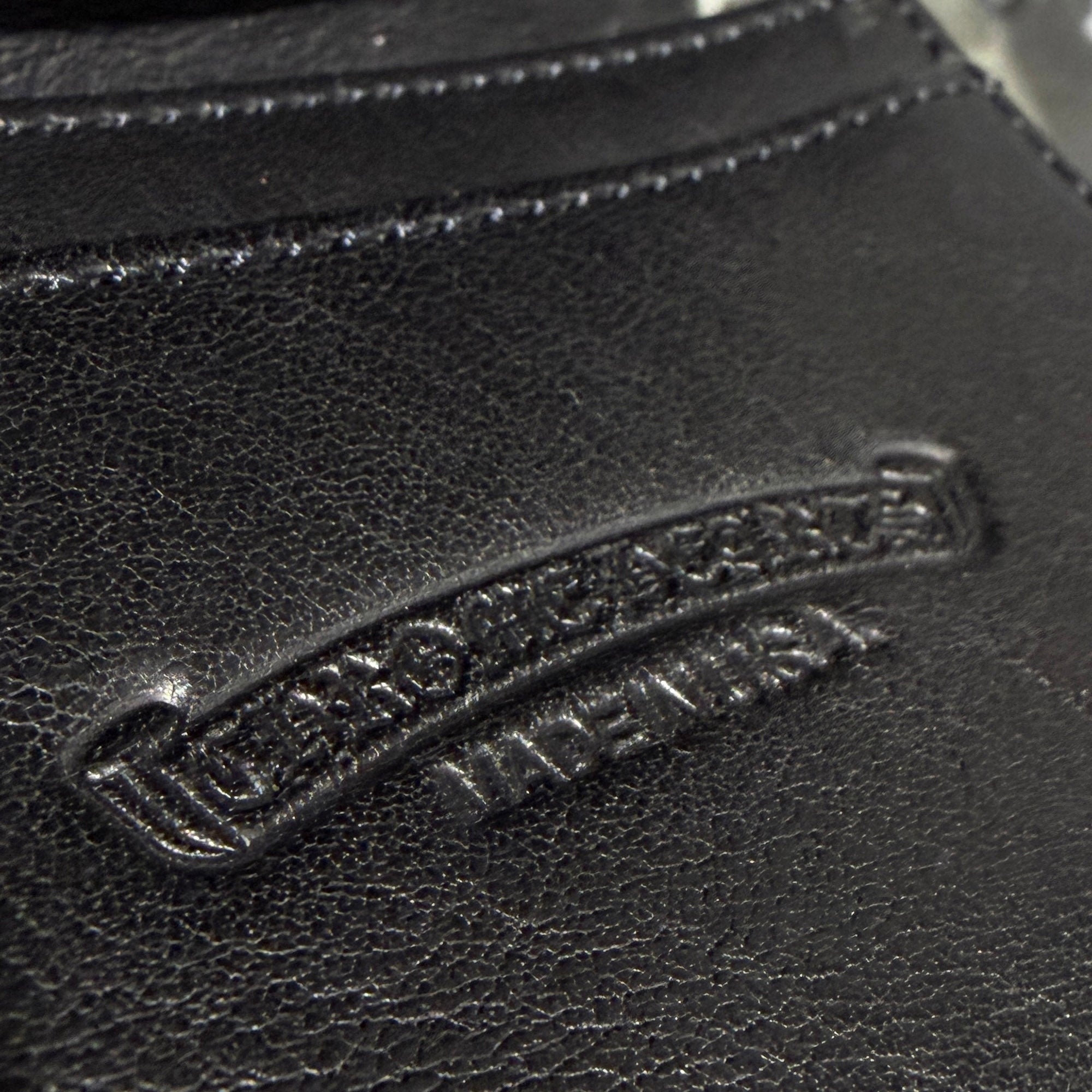 CHROME HEARTS Scroll Label Leather Card Case クロムハーツ スクロールラベル レザーカードケース