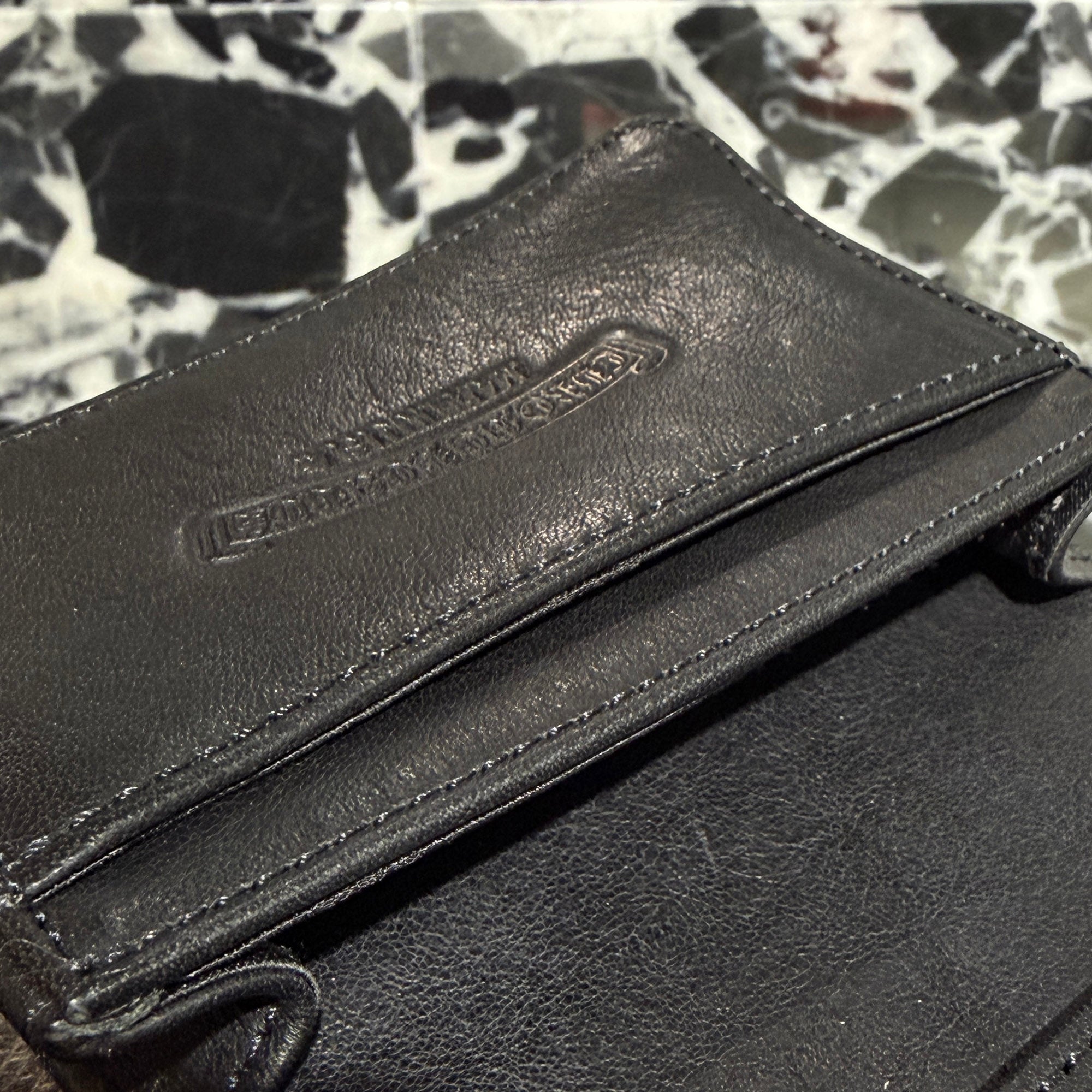 CHROME HEARTS Scroll Label Leather Card Case クロムハーツ スクロールラベル レザーカードケース