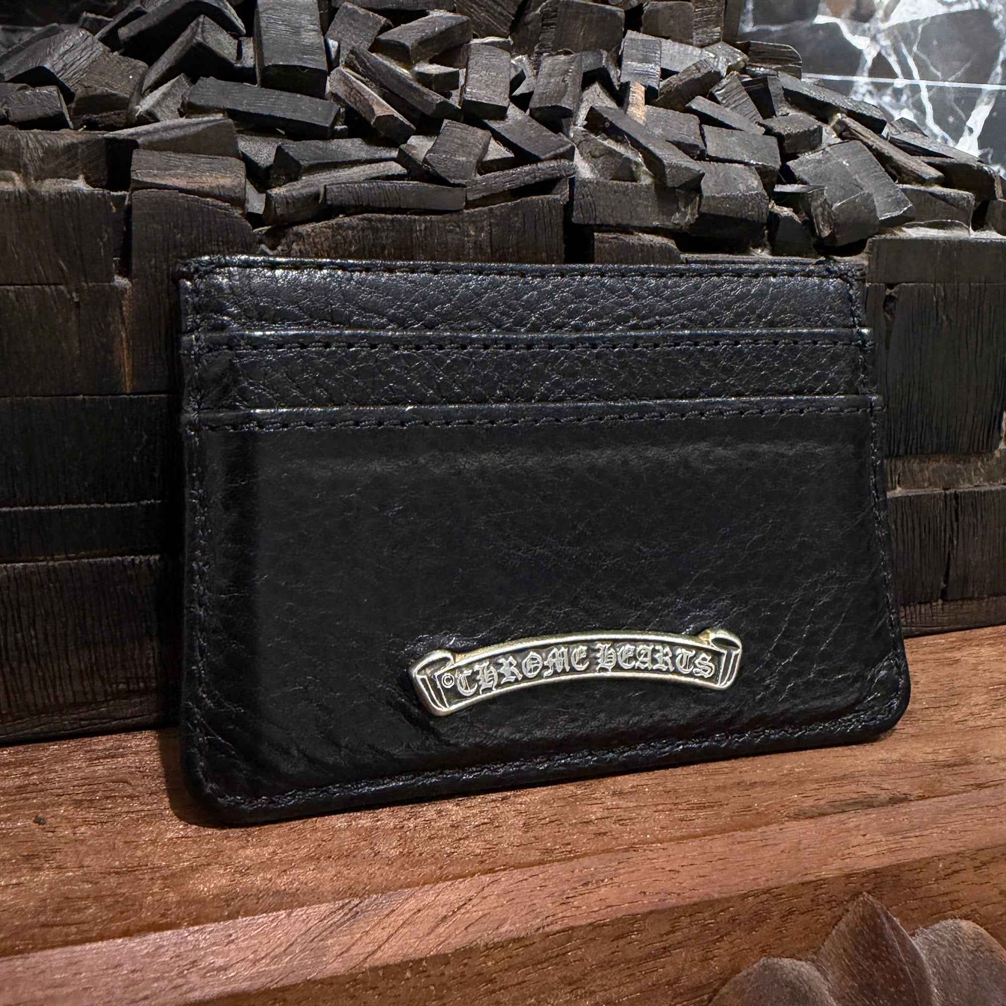 CHROME HEARTS Scroll Double Side Leather Card Case クロムハーツ スクロール ダブルサイド レザーカードケース